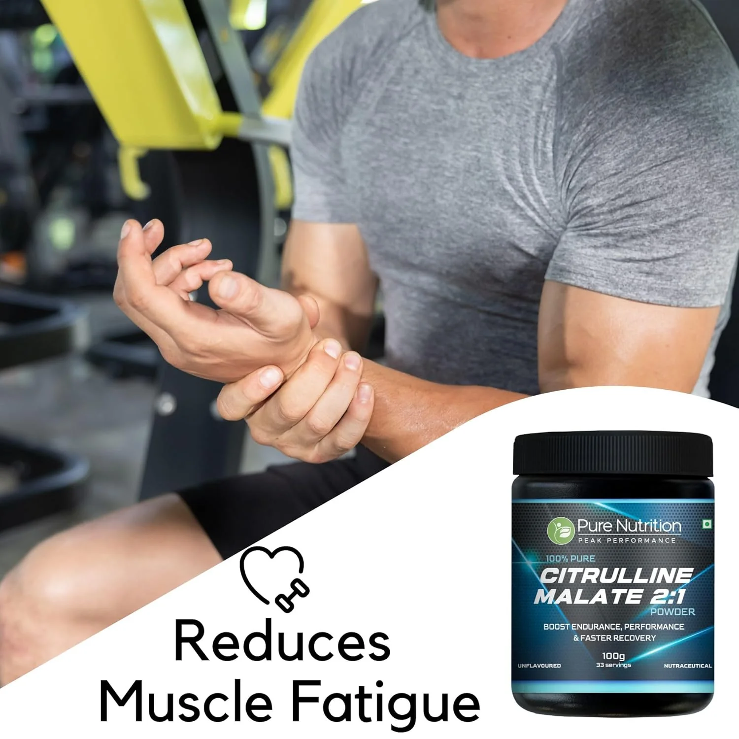 100% Pure L Citrulline DL Malate 2:1 Powder (Unflavoured) Faster Recovery & Reduce Muscle Fatigue - Image 11