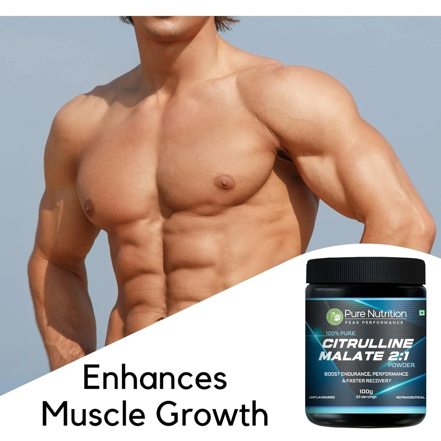 100% Pure L Citrulline DL Malate 2:1 Powder (Unflavoured) Faster Recovery & Reduce Muscle Fatigue - Image 13