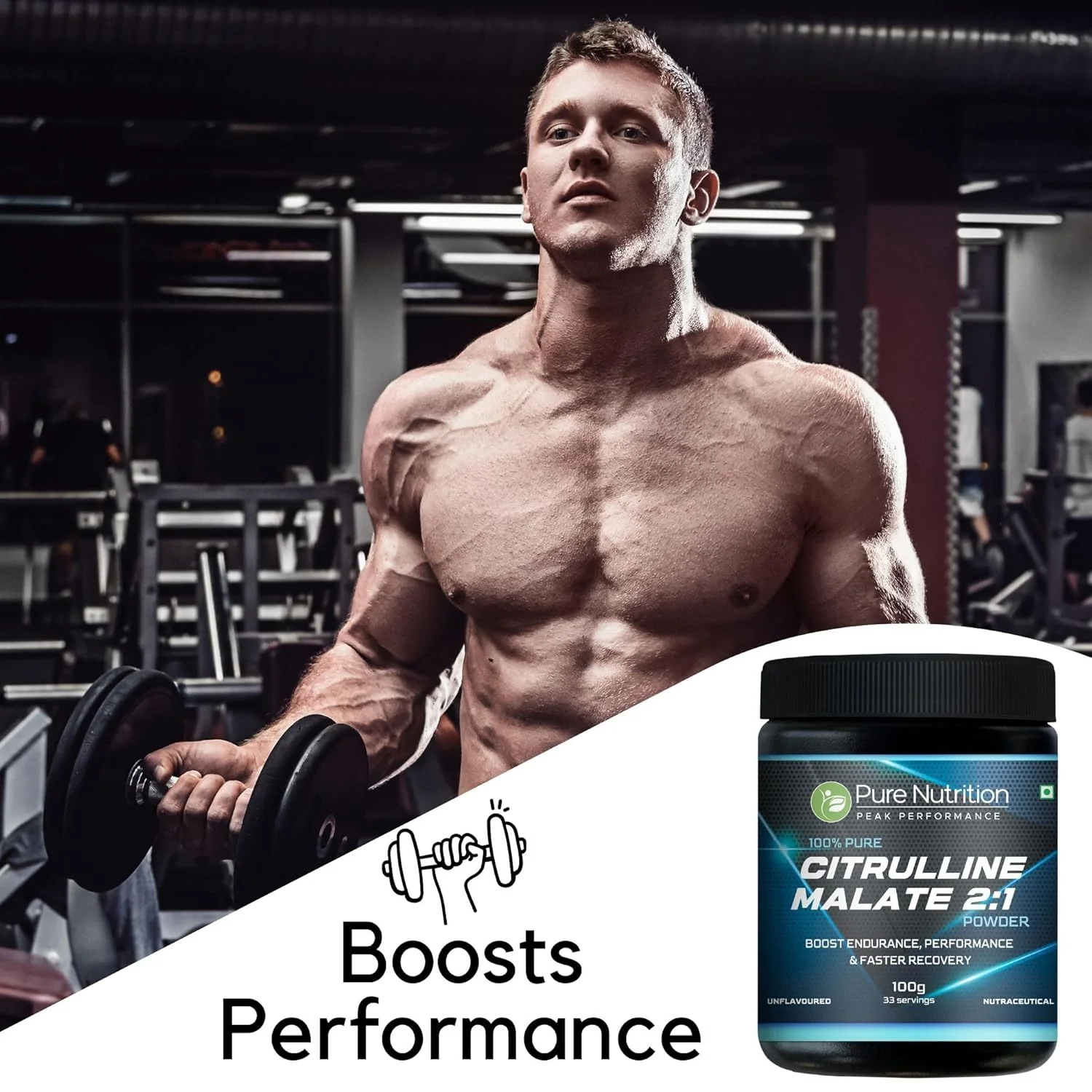 100% Pure L Citrulline DL Malate 2:1 Powder (Unflavoured) Faster Recovery & Reduce Muscle Fatigue - Image 9