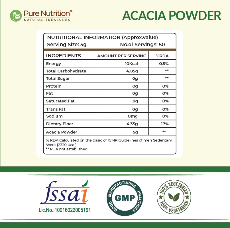 Acacia Powder | Prebiotic Fiber | Plant-Based Supplement - Image 3