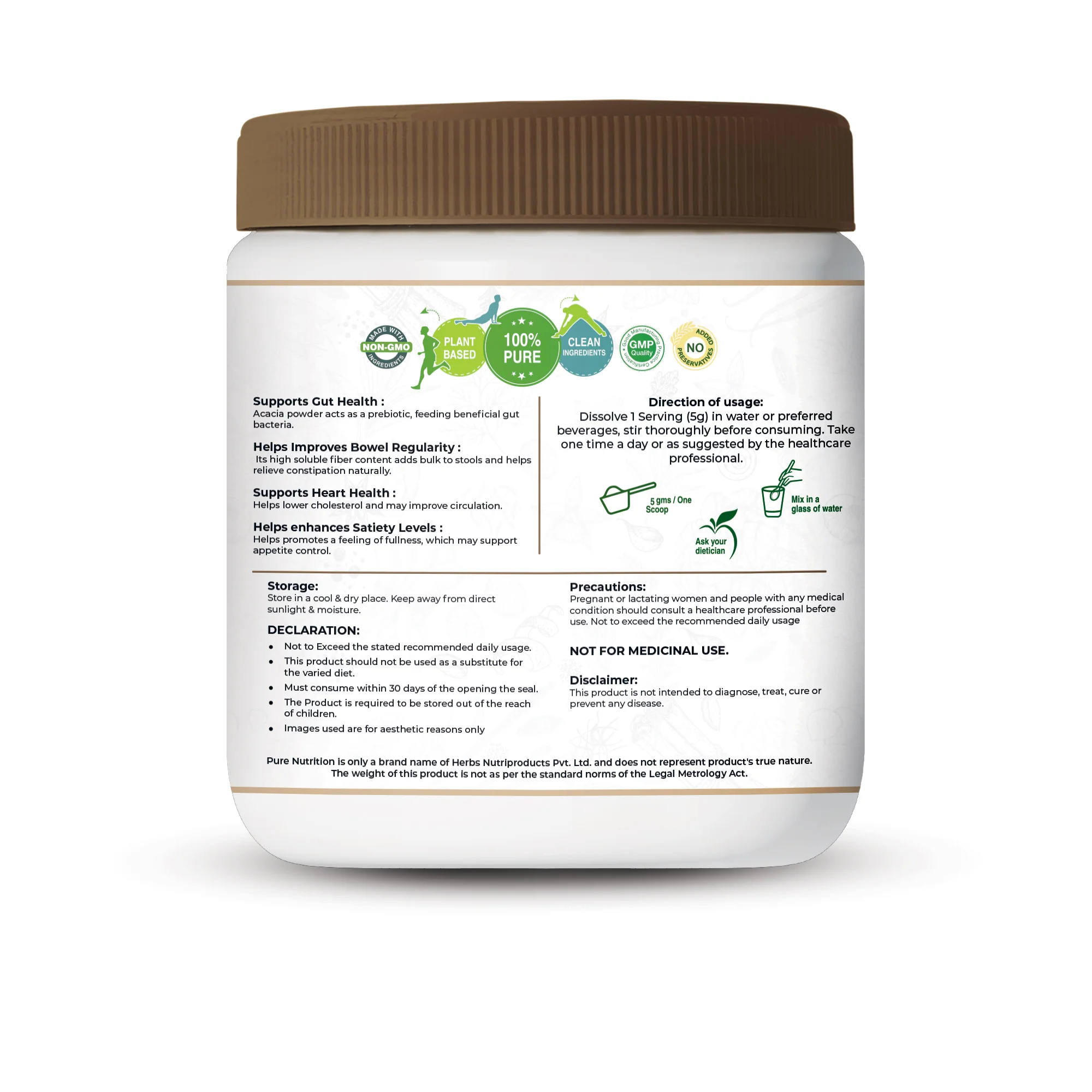 Acacia Powder | Prebiotic Fiber | Plant-Based Supplement - Image 4