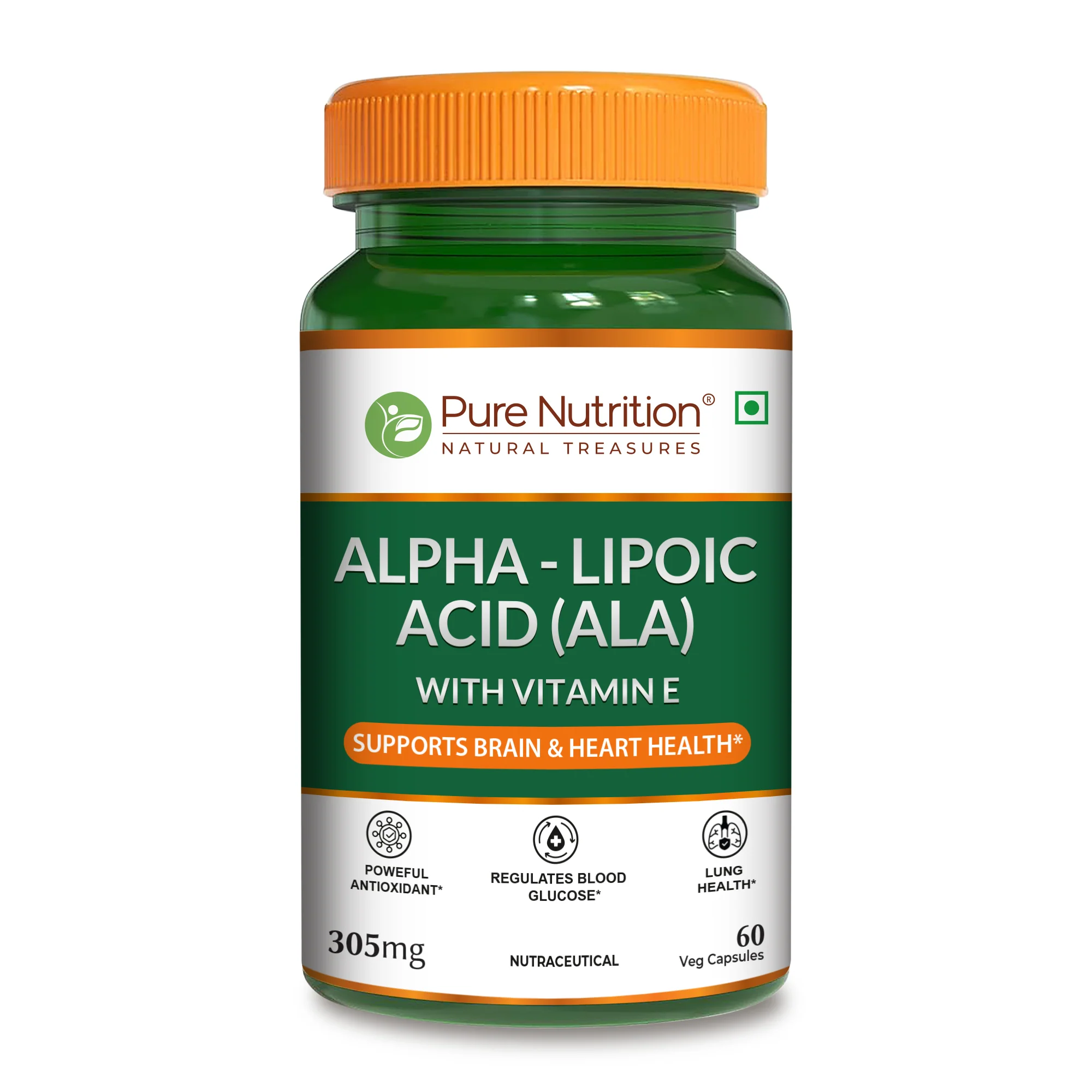 Alpha Lipoic Acid Capsules 305 mg | Supports Antioxidant