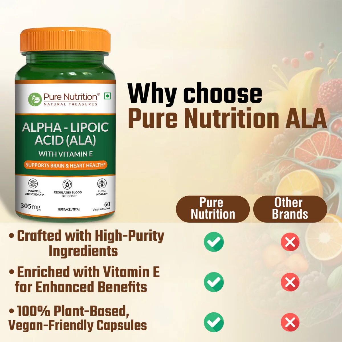 Alpha Lipoic Acid Capsules 305 mg | Supports Antioxidant - Image 5