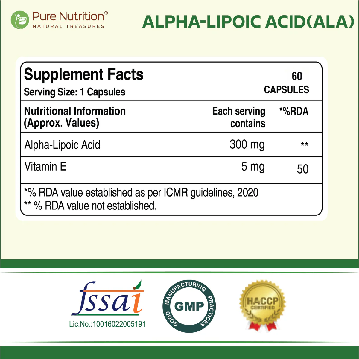 Alpha Lipoic Acid Capsules 305 mg | Supports Antioxidant - Image 6