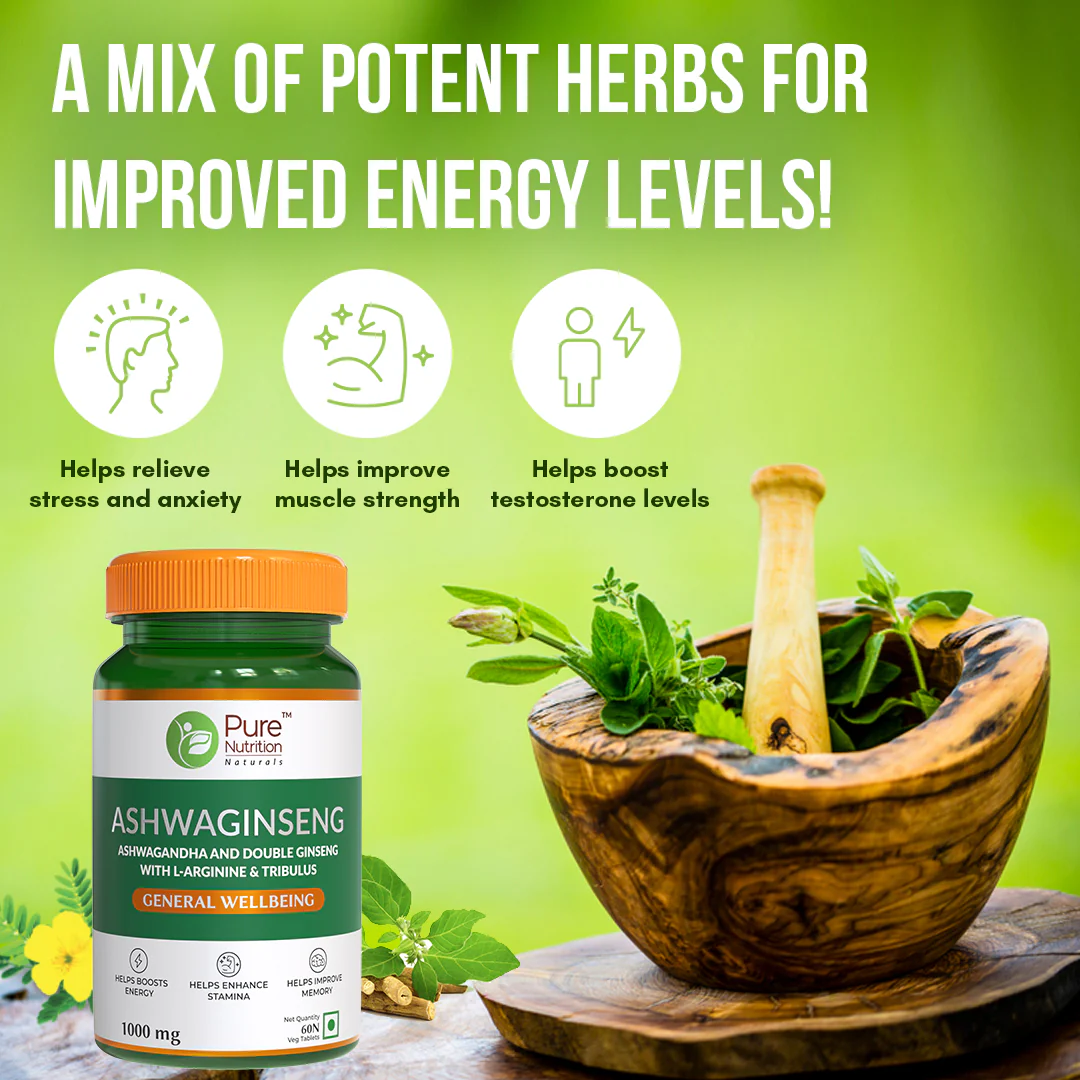 Ashwaginseng 60 Tabs– Energy & Improves Stamina with Ashwagandha, Ginseng & Herbal Extracts - Image 5