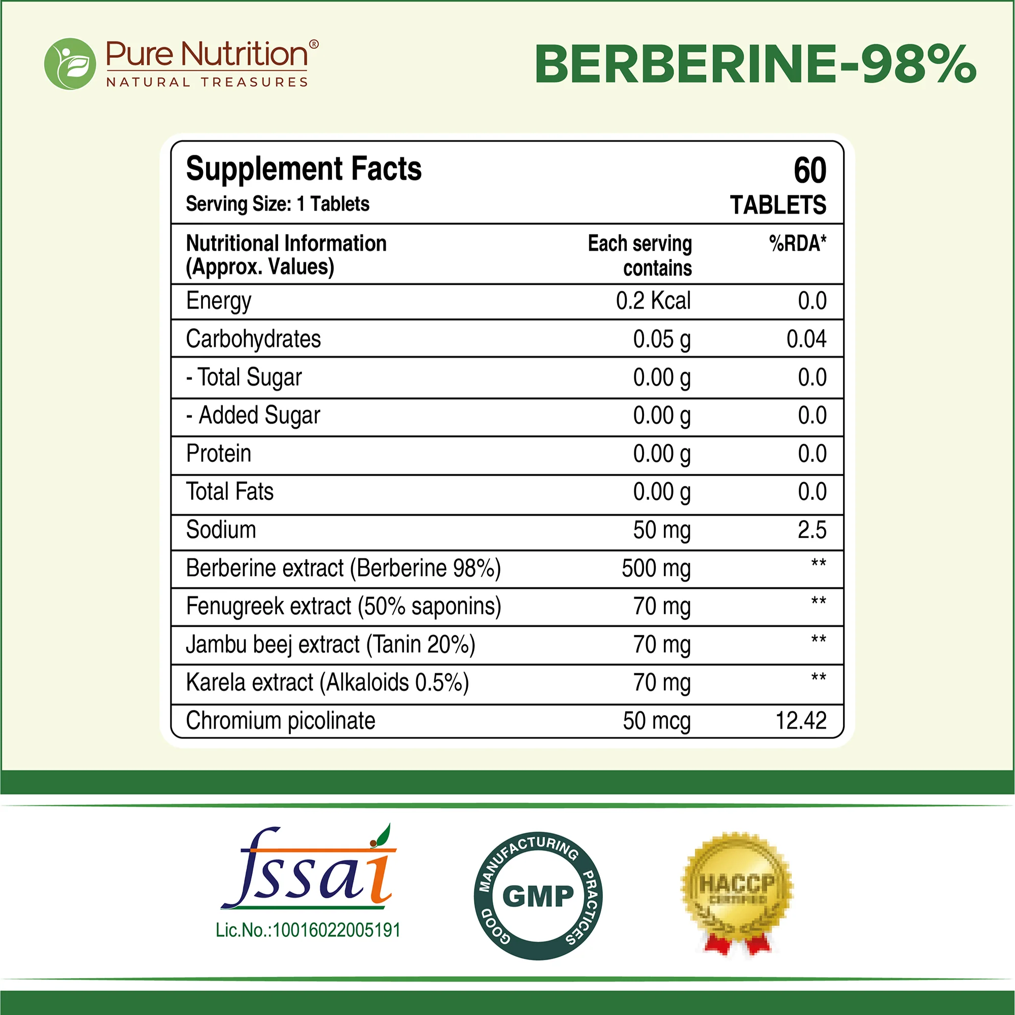 Berberine 98% – 60 Vegetarian Tablets | Herbal Supplement - Image 4