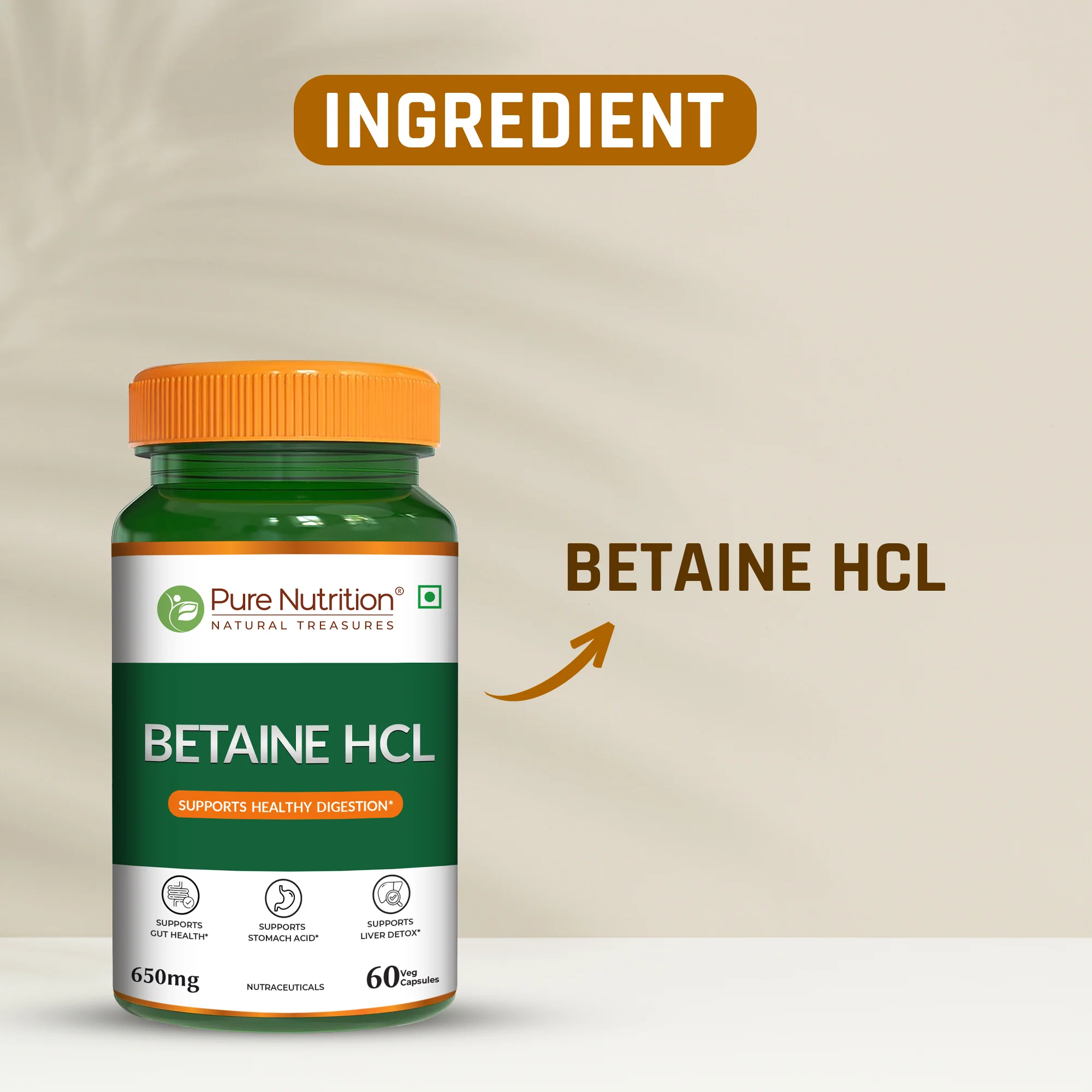 Pure Nutrition Betaine HCl 650 mg – Digestive Wellness Supplement - Image 4