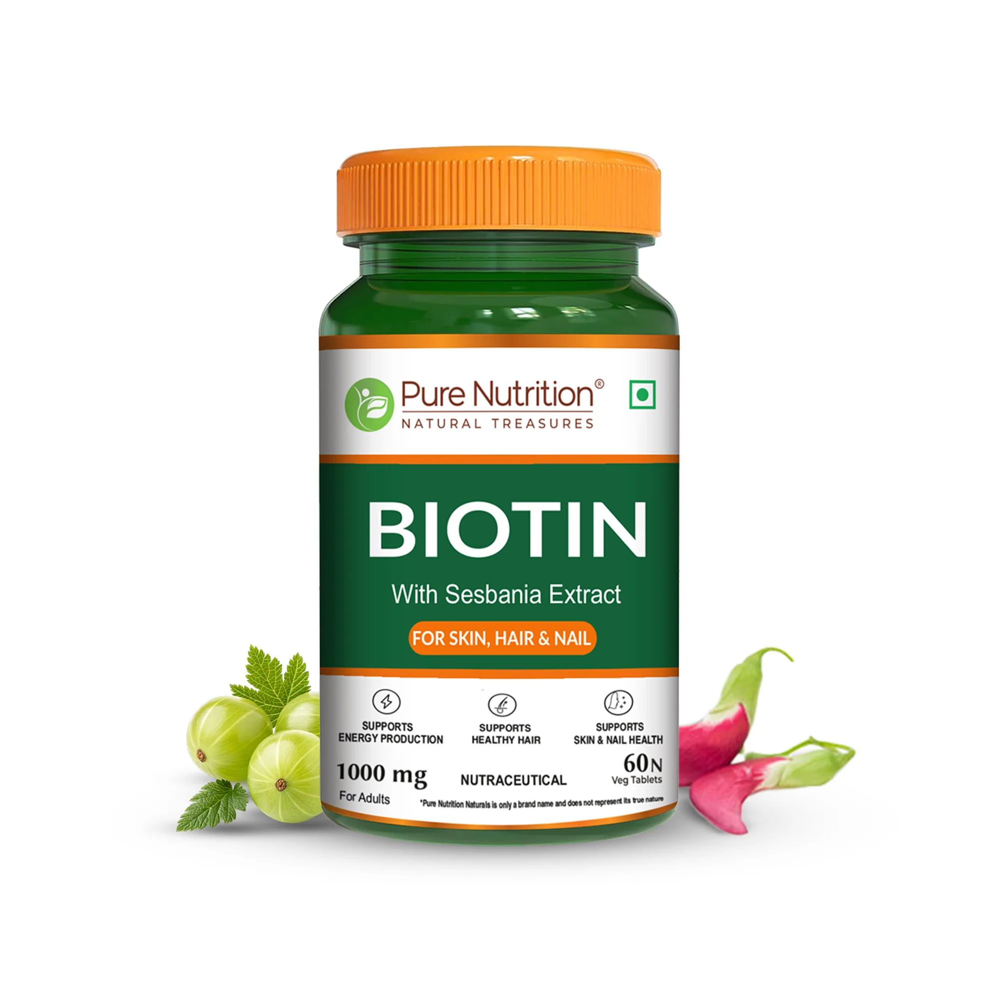 Biotin Tablet with Sesbania Extract – Vegetarian Tablets for Hair & Skin Support - Image 3