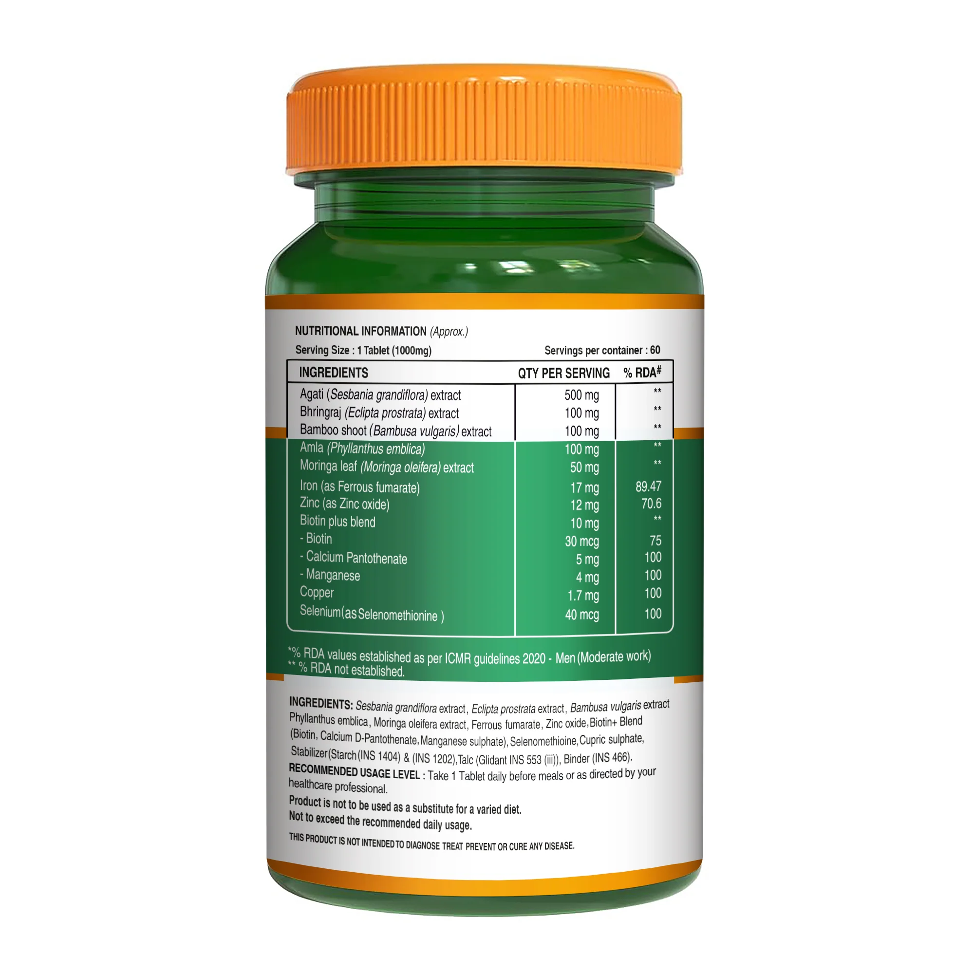 Biotin Tablet with Sesbania Extract – Vegetarian Tablets for Hair & Skin Support - Image 6