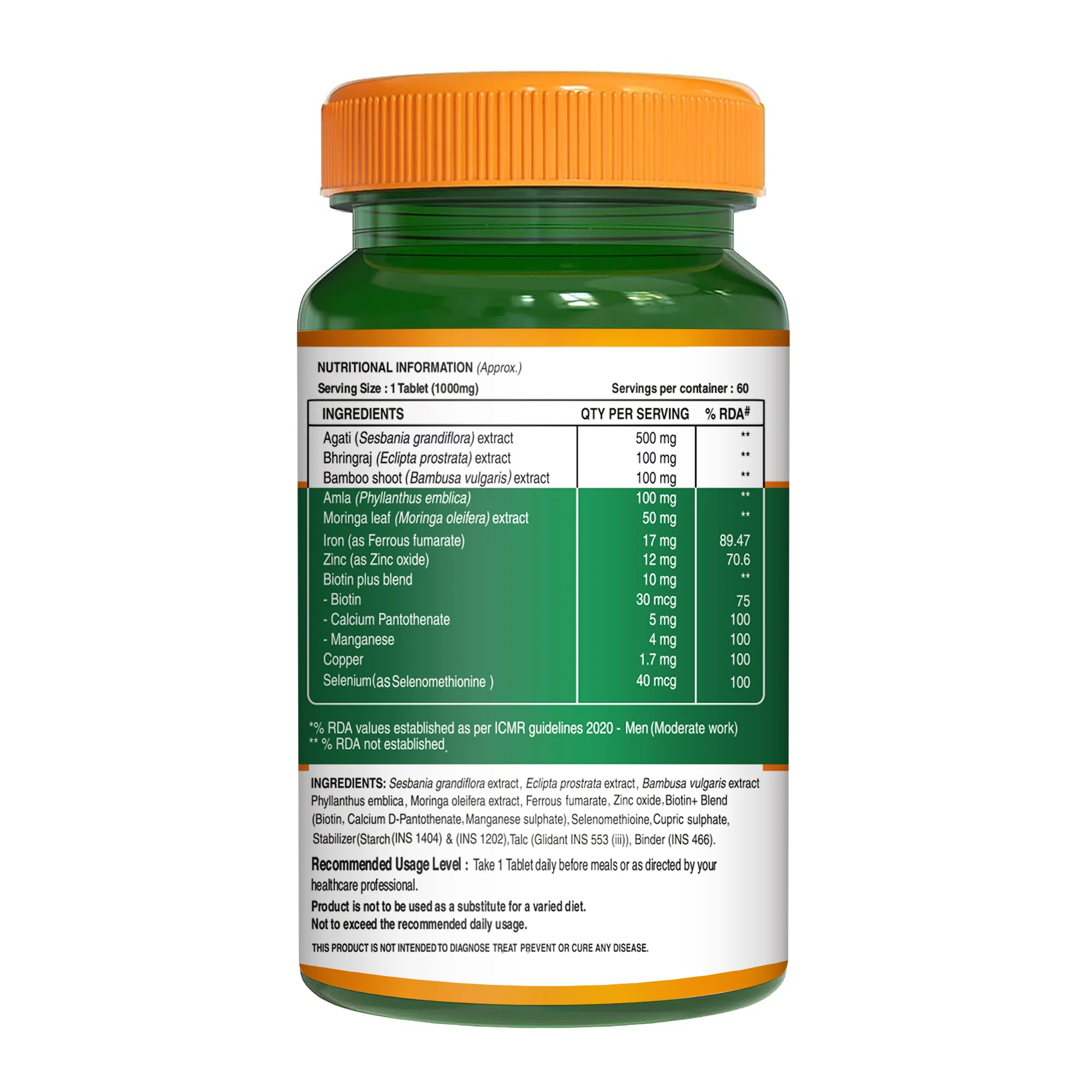 Biotin Tablet with Sesbania Extract – Vegetarian Tablets for Hair & Skin Support - Image 8