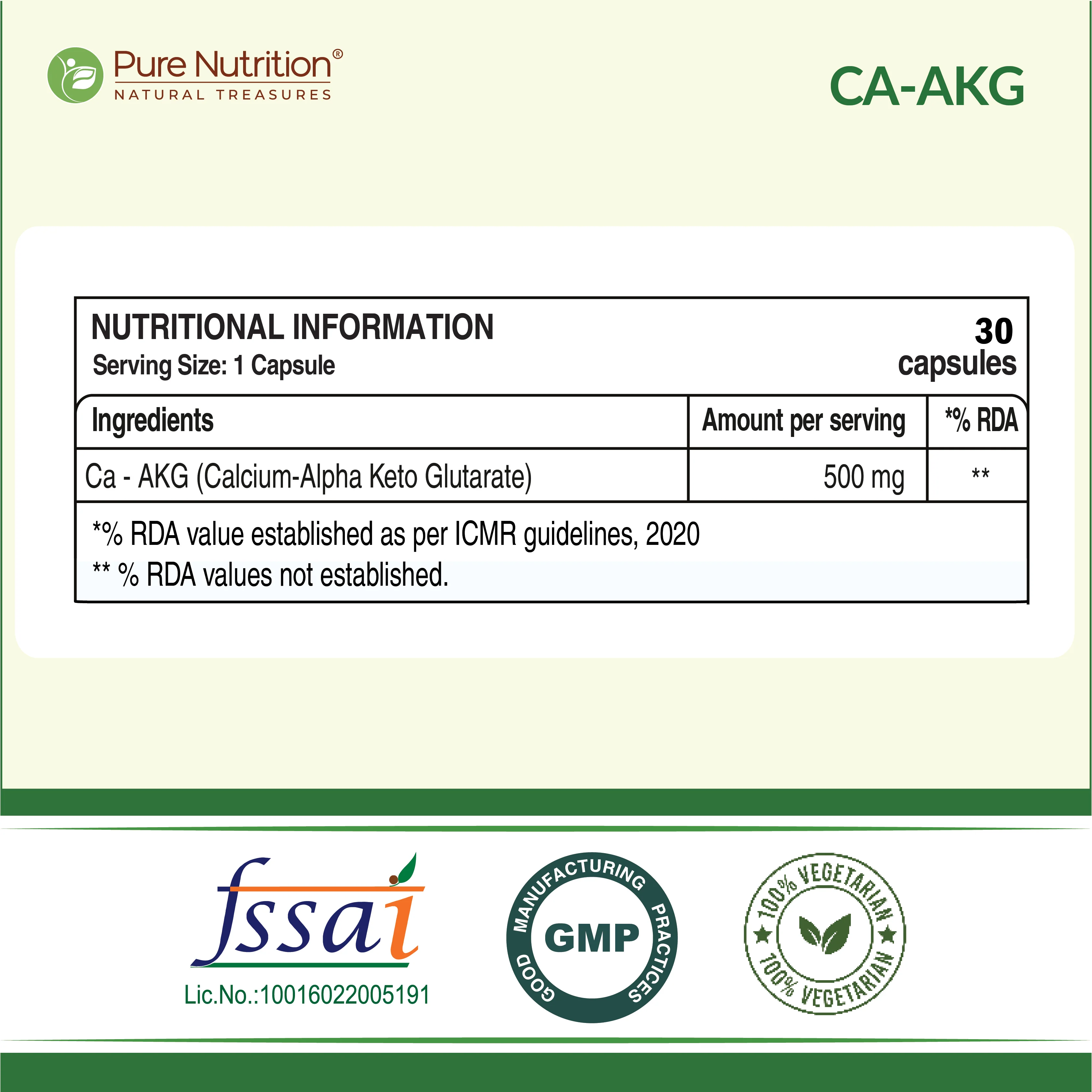 Ca-AKG – Calcium Alpha-Ketoglutarate 500 mg - Image 4