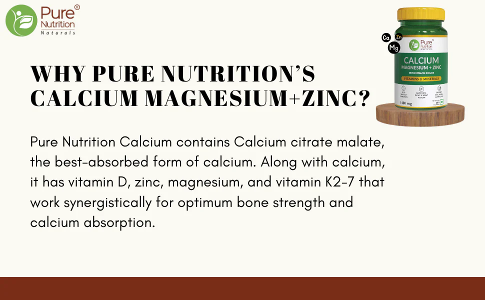 Calcium Magnesium Zinc Vitamin D3 & K2 Tablets for Daily Bone and Muscle Support - Image 4