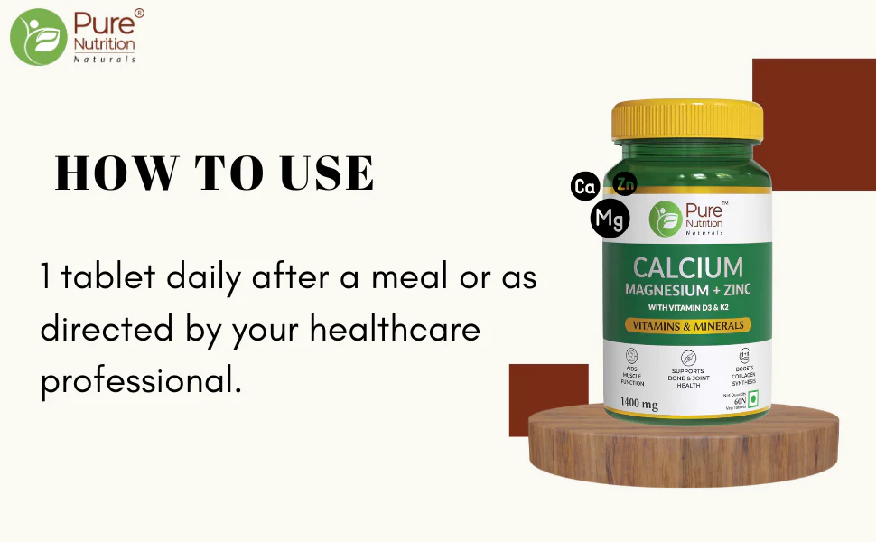 Calcium Magnesium Zinc Vitamin D3 & K2 Tablets for Daily Bone and Muscle Support - Image 6