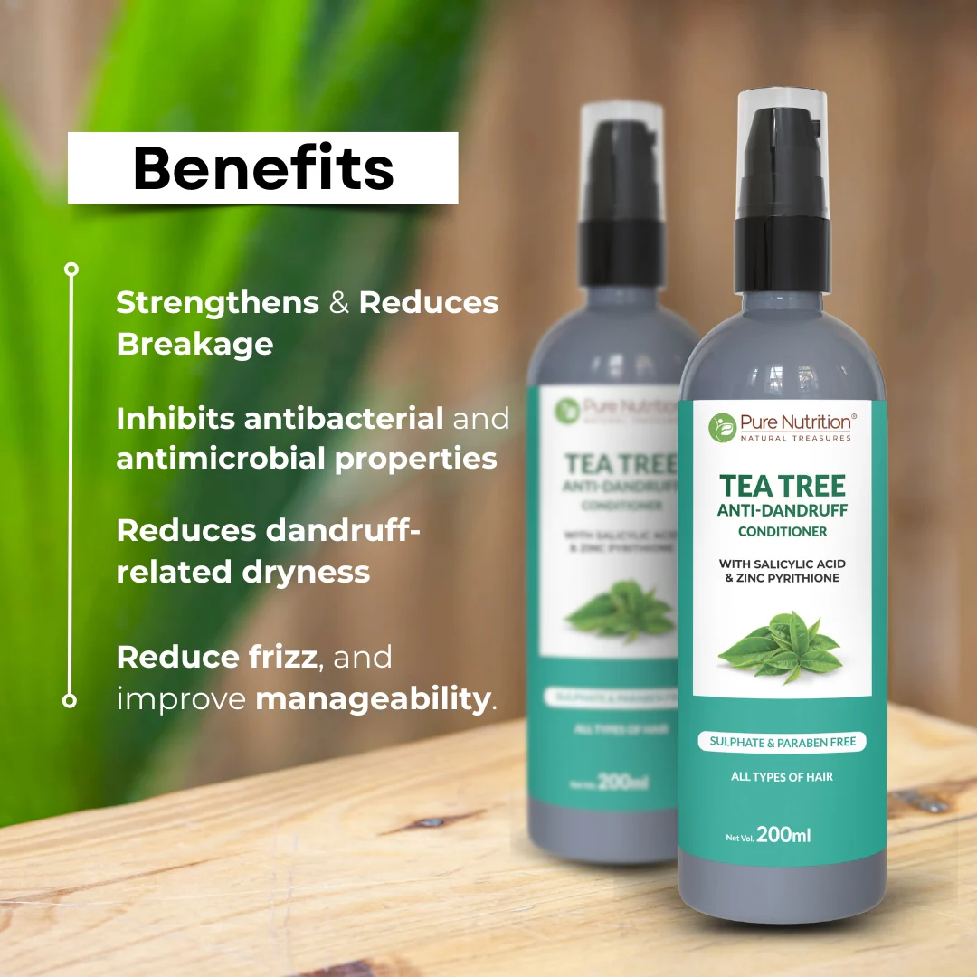 Combo of Tea Tree Anti-Dandruff Shampoo 250ML + Conditioner 200ML - Image 10