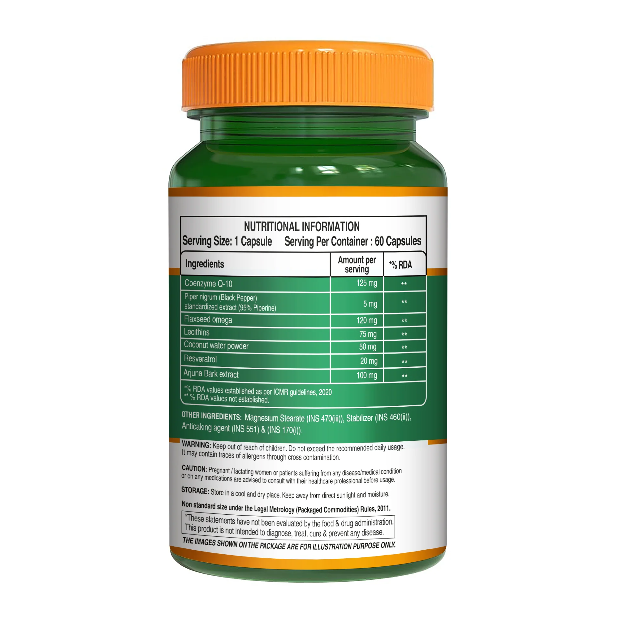 Pure Nutrition CoQ10 125 mg with Piperine – Plant-Based Supplement – 60 Veg Capsules - Image 6