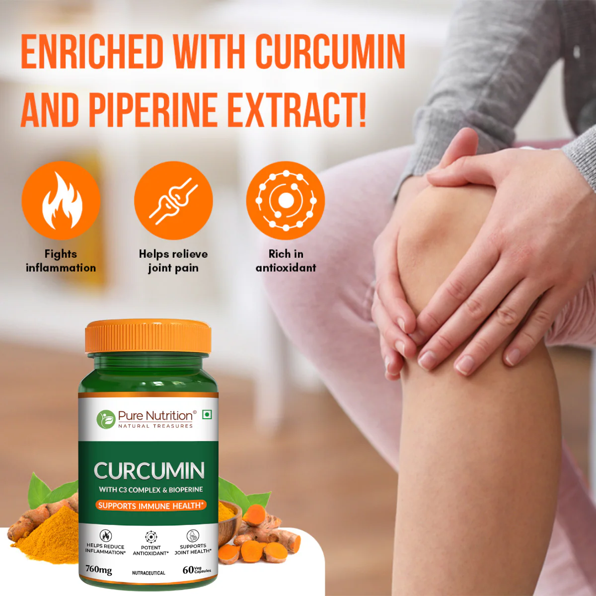 Curcumin with C3 Complex & Bioperine | 60 Veg Capsules - Image 5
