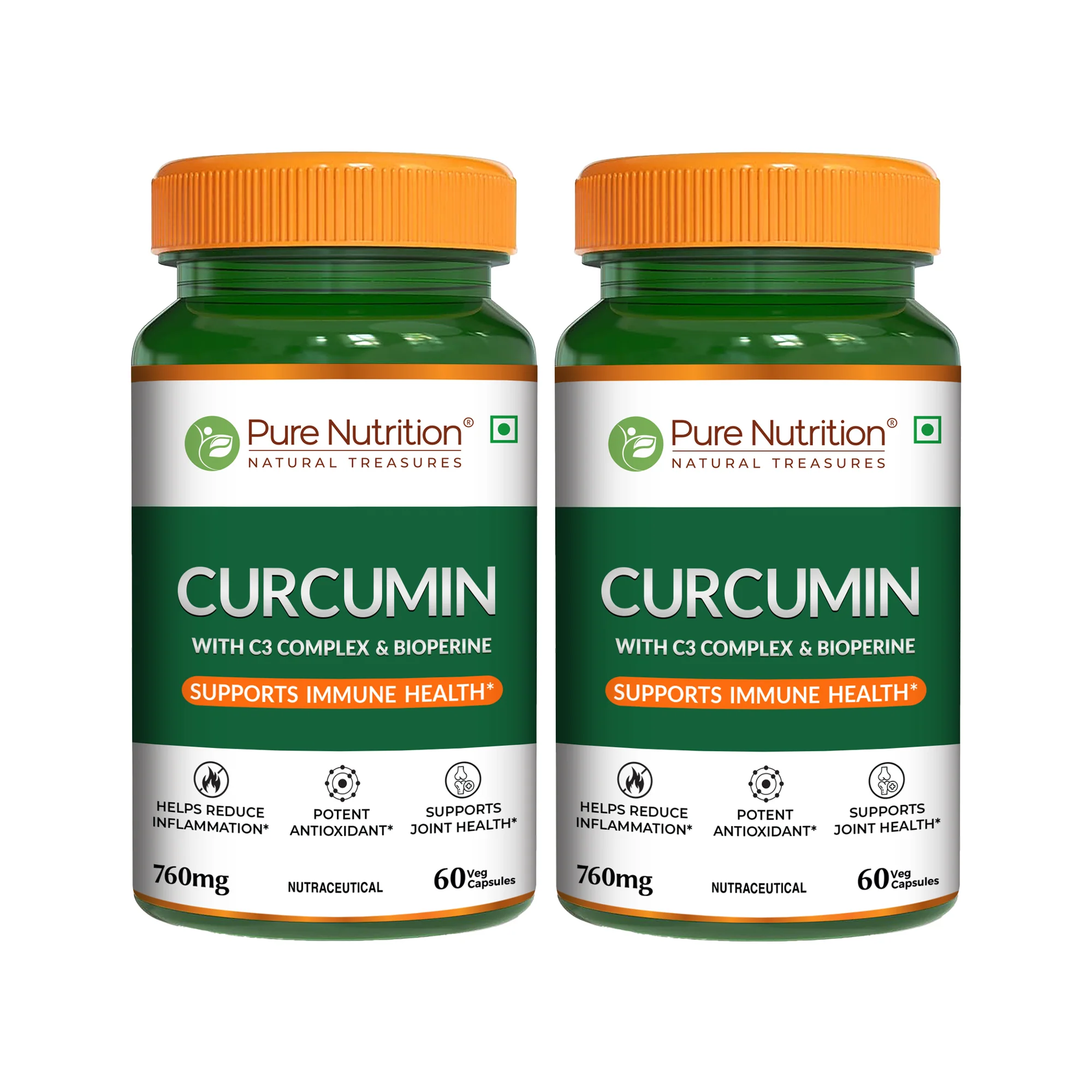 Curcumin with C3 Complex & Bioperine | 60 Veg Capsules - Image 8
