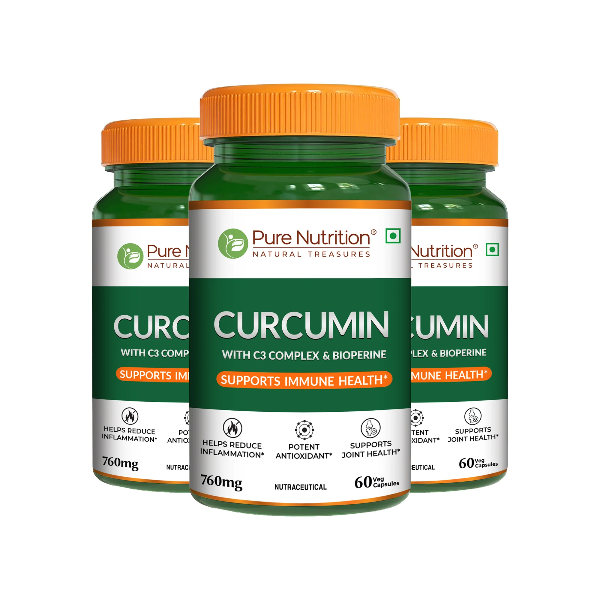 Curcumin with C3 Complex & Bioperine | 60 Veg Capsules - Image 9