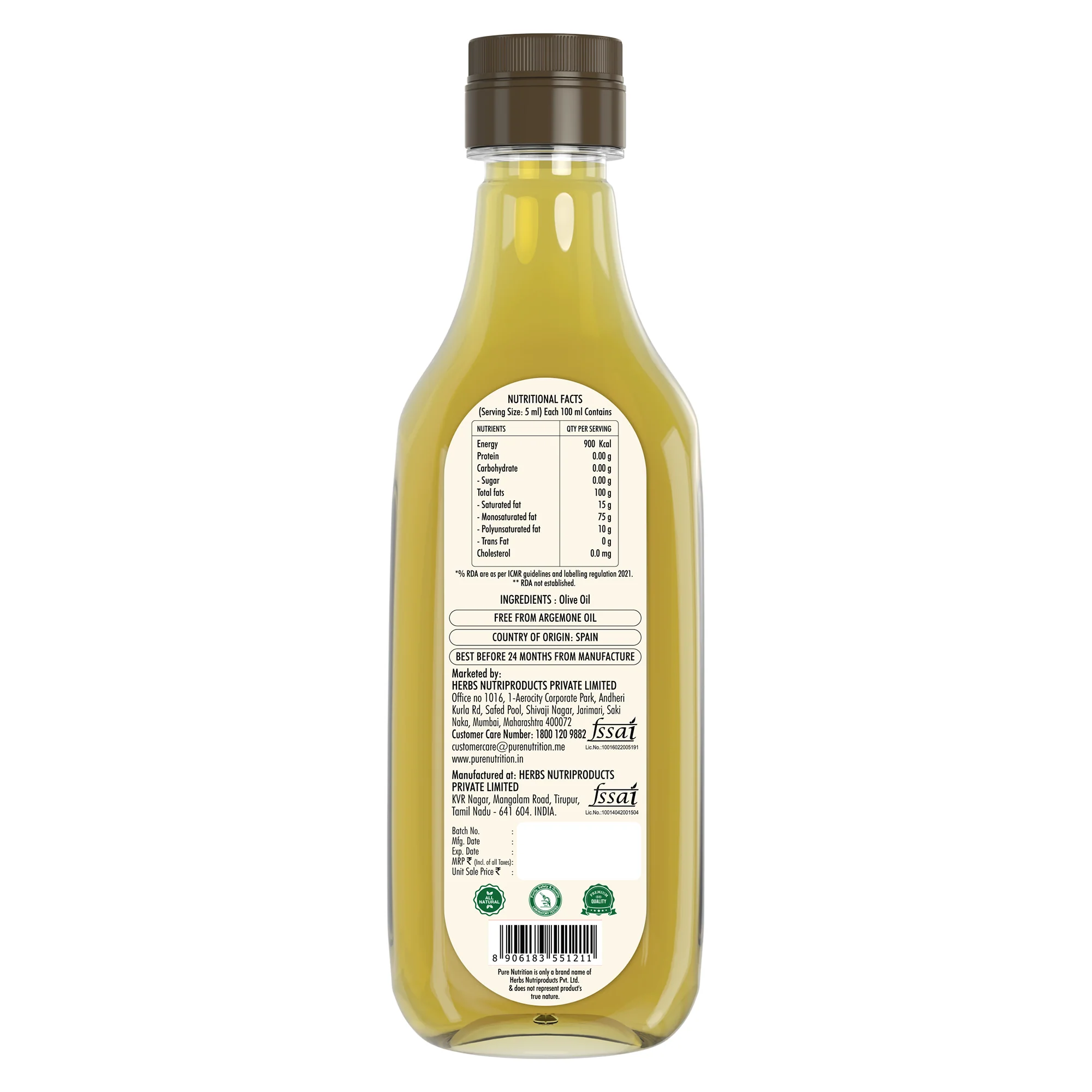 Extra Light Olive Oil - 1L | 100% Pure & Cold Pressed | Perfect for Deep Frying, Low-Heat Cooking, Salad Dressing | Imported from Spain - Image 8