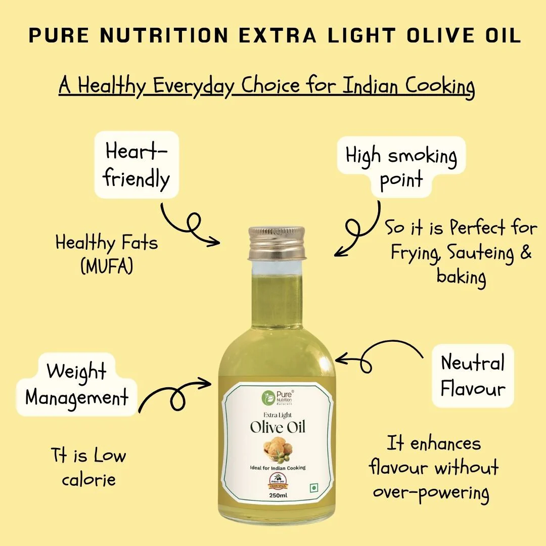 Extra Light Olive Oil - 250ml | 100% Pure & Edible | Ideal for Indian Cooking and Good for Skin - Image 8