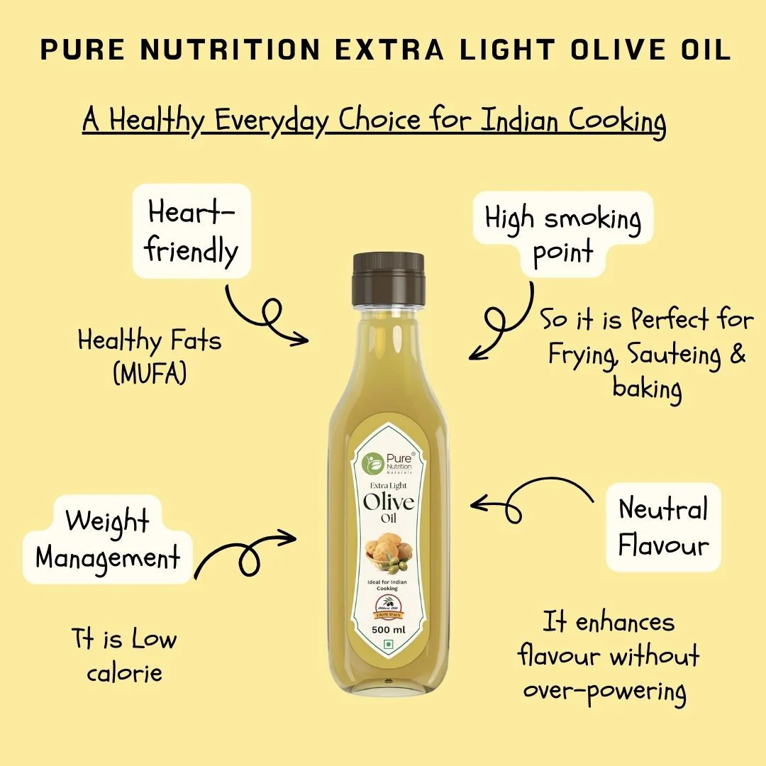 Extra Light Olive Oil - 500ml | 100% Pure & Edible | Ideal for Indian Cooking , Good For Skin - Image 8