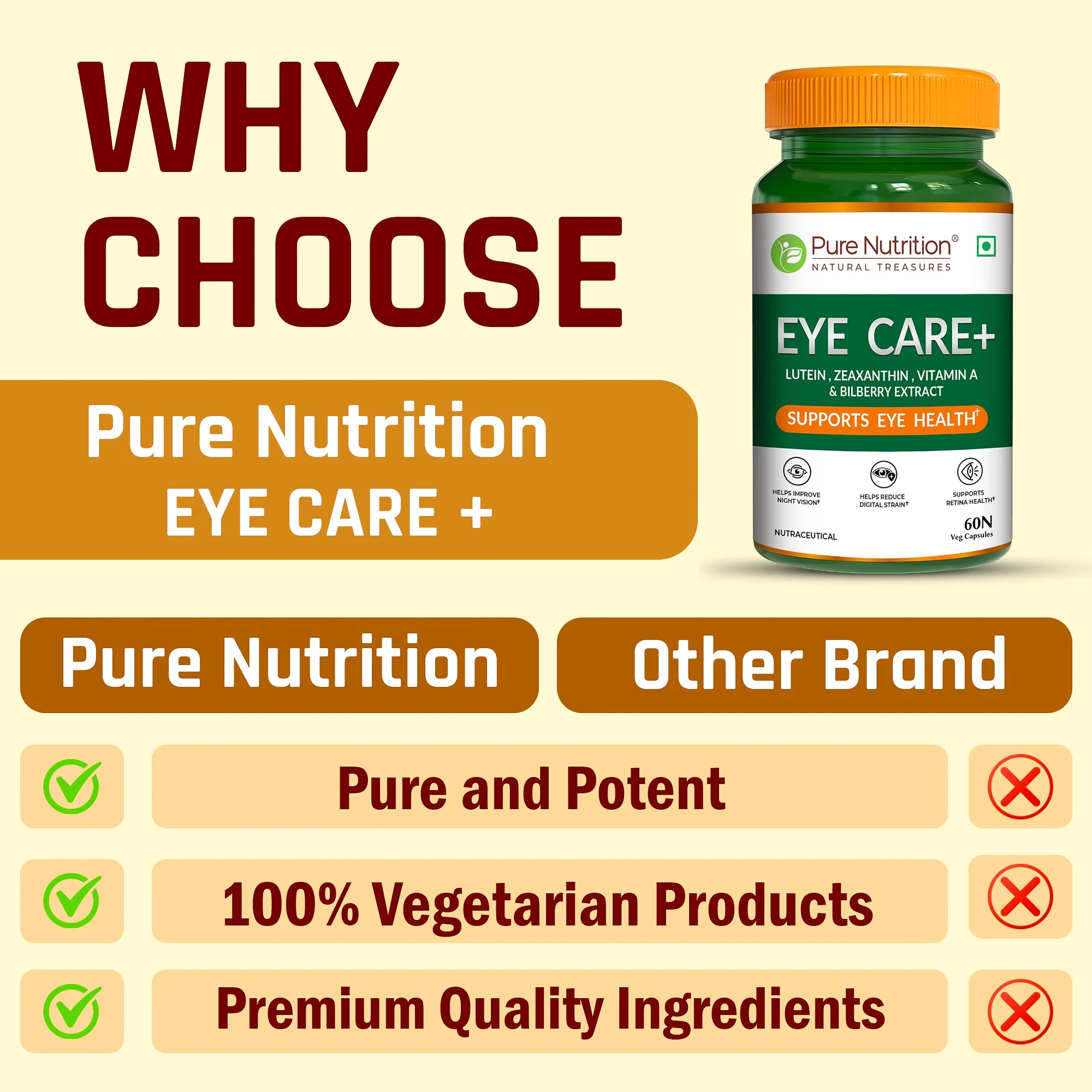 Eye Care+ – Lutein, Zeaxanthin, Vitamin A & Bilberry - Image 3