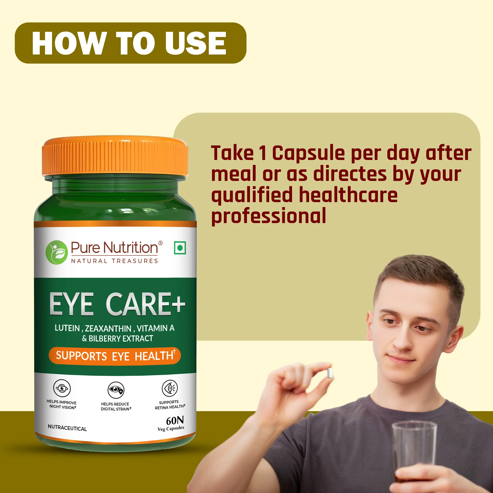 Eye Care+ – Lutein, Zeaxanthin, Vitamin A & Bilberry - Image 5