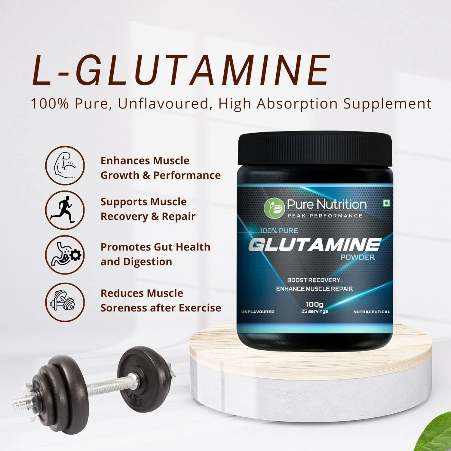 Glutamine Powder – Amino Acid Supplement 100g - Image 3