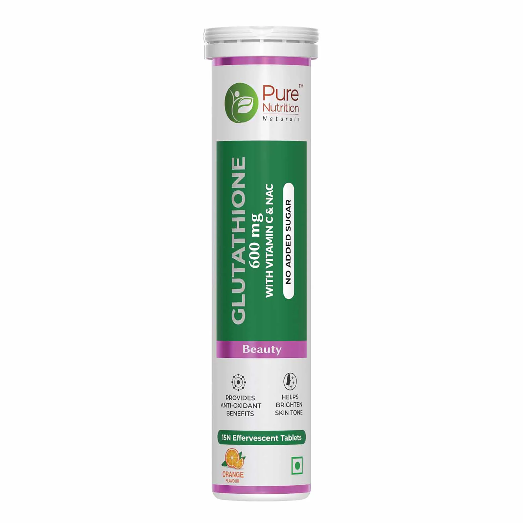 Glutathione 600mg with Vitamin C & Saffron, 15 Effervescent Tablets | Skin Radiance & Glow - Image 2