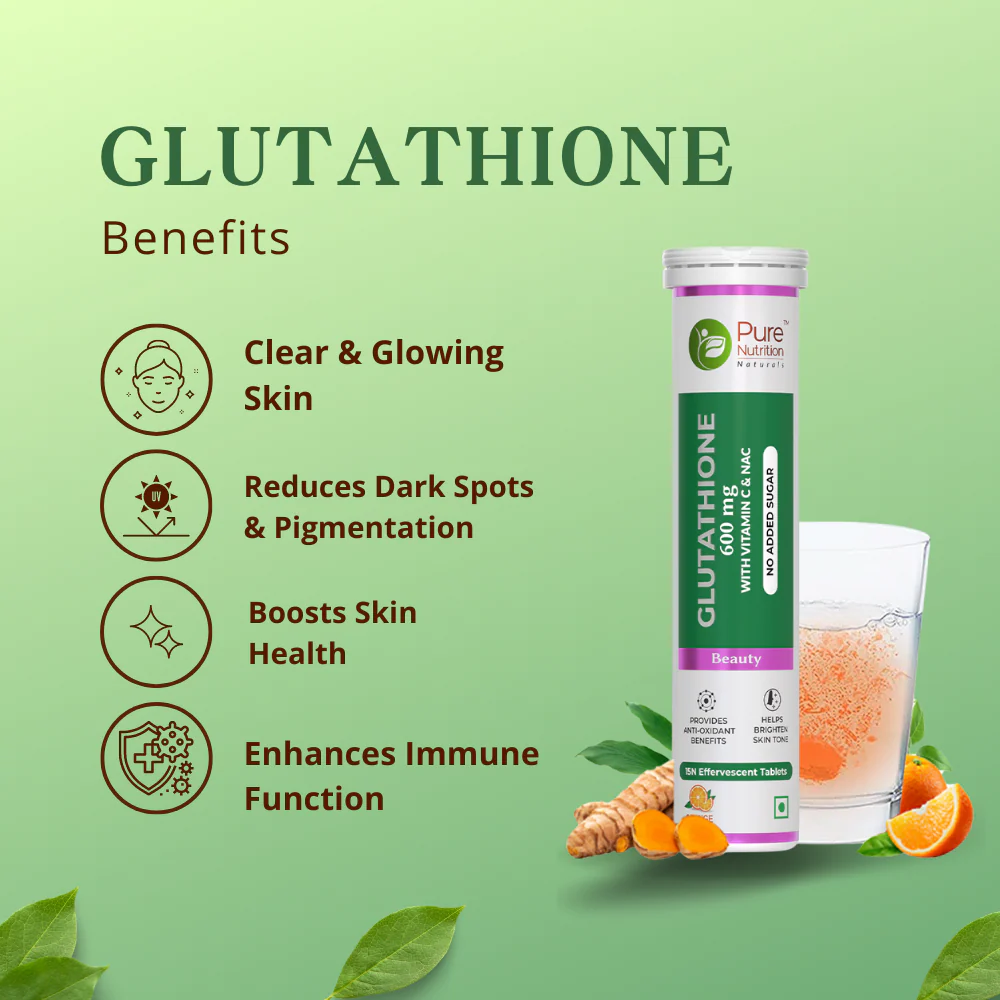 Glutathione 600mg with Vitamin C & Saffron, 15 Effervescent Tablets | Skin Radiance & Glow - Image 4