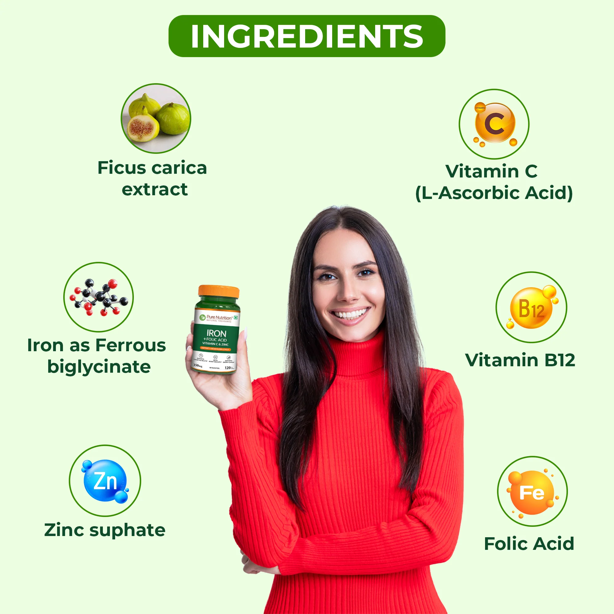 Iron with Folic Acid - 120 Tablets | Supports Haemoglobin Production and Helps Maintain Healthy Iron Levels - Image 4