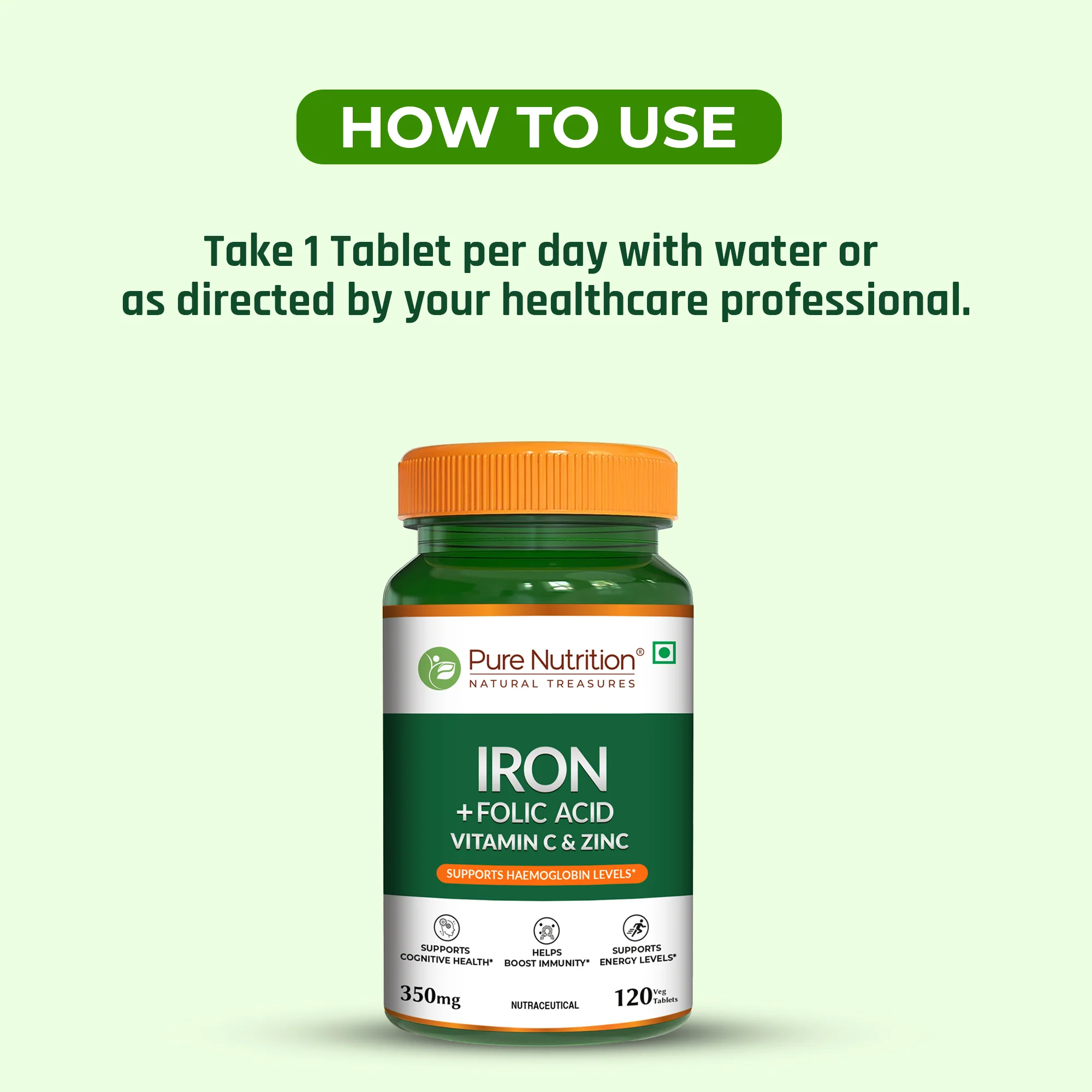 Iron with Folic Acid - 120 Tablets | Supports Haemoglobin Production and Helps Maintain Healthy Iron Levels - Image 6