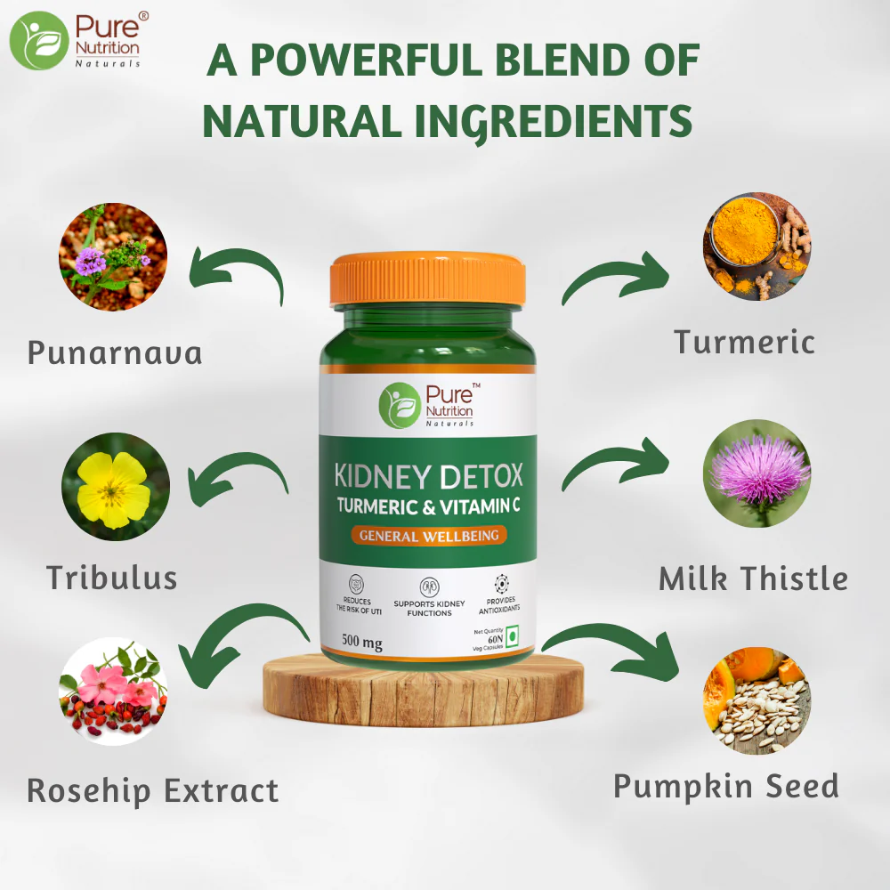 Kidney Wellness Supplement with Turmeric & Vitamin C | Supports Detox - Image 3