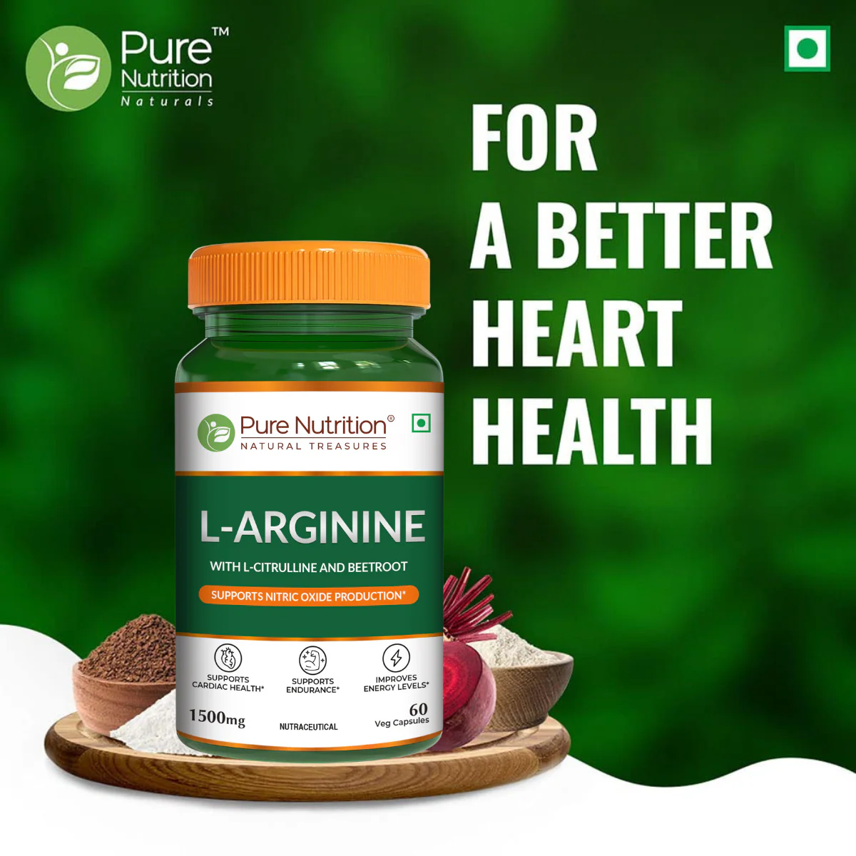 L-Arginine Supplement 1500mg - 60 Capsules - Image 3