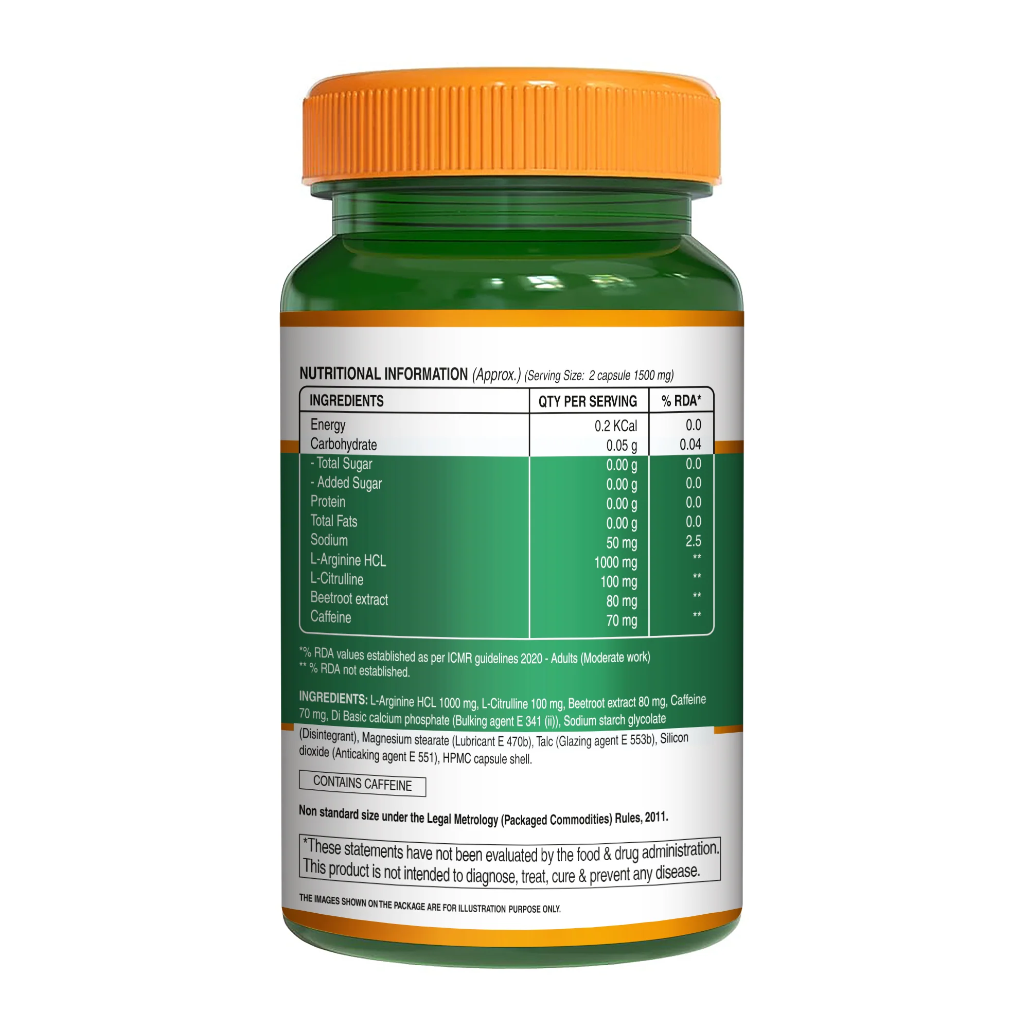 L-Arginine Supplement 1500mg - 60 Capsules - Image 8