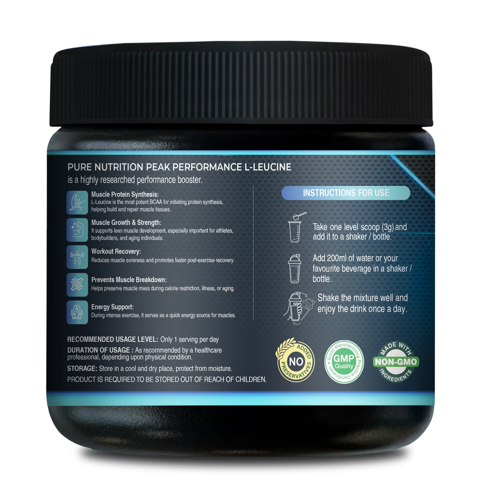 L-Leucine 3000 mg – Unflavoured - Image 4