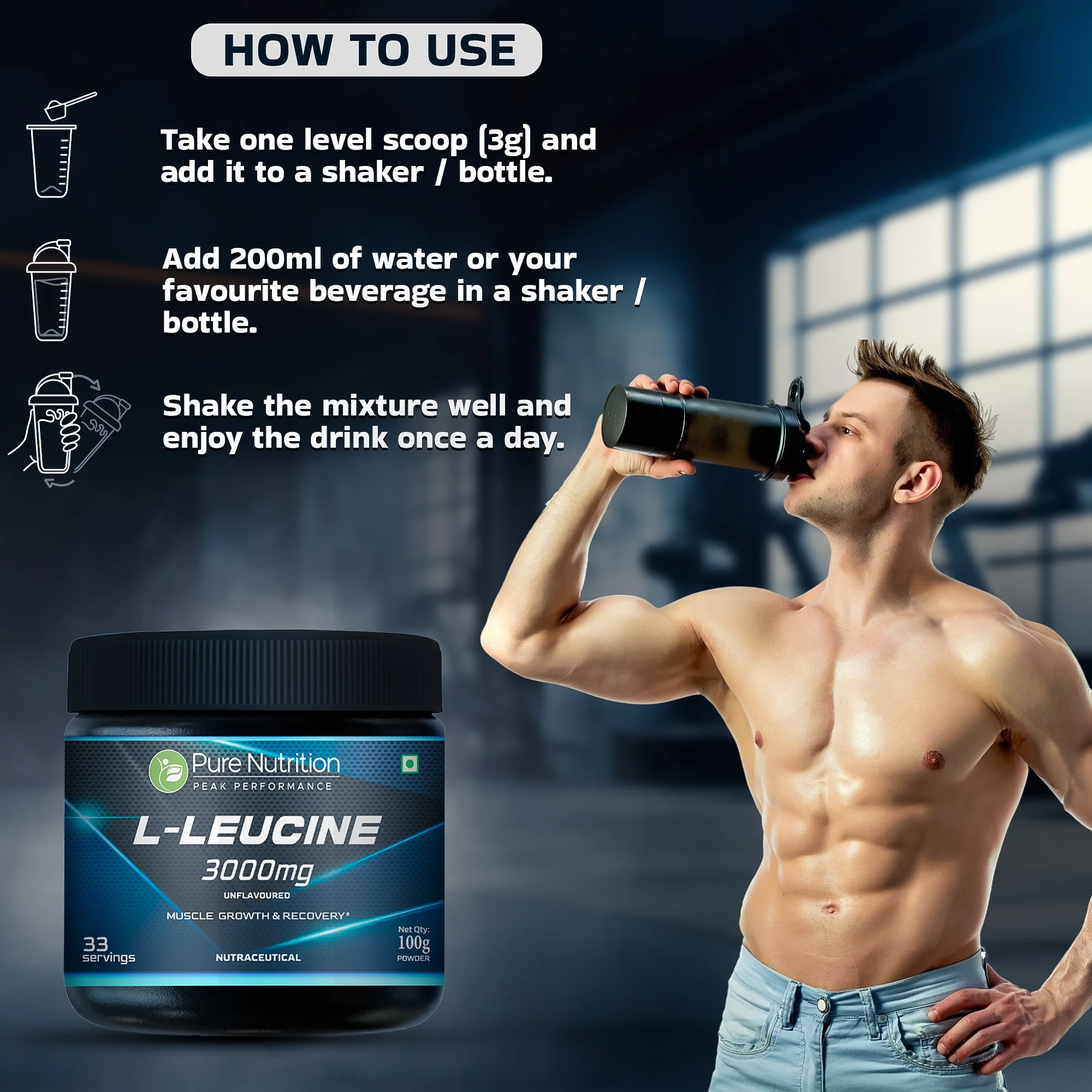 L-Leucine 3000 mg – Unflavoured - Image 6