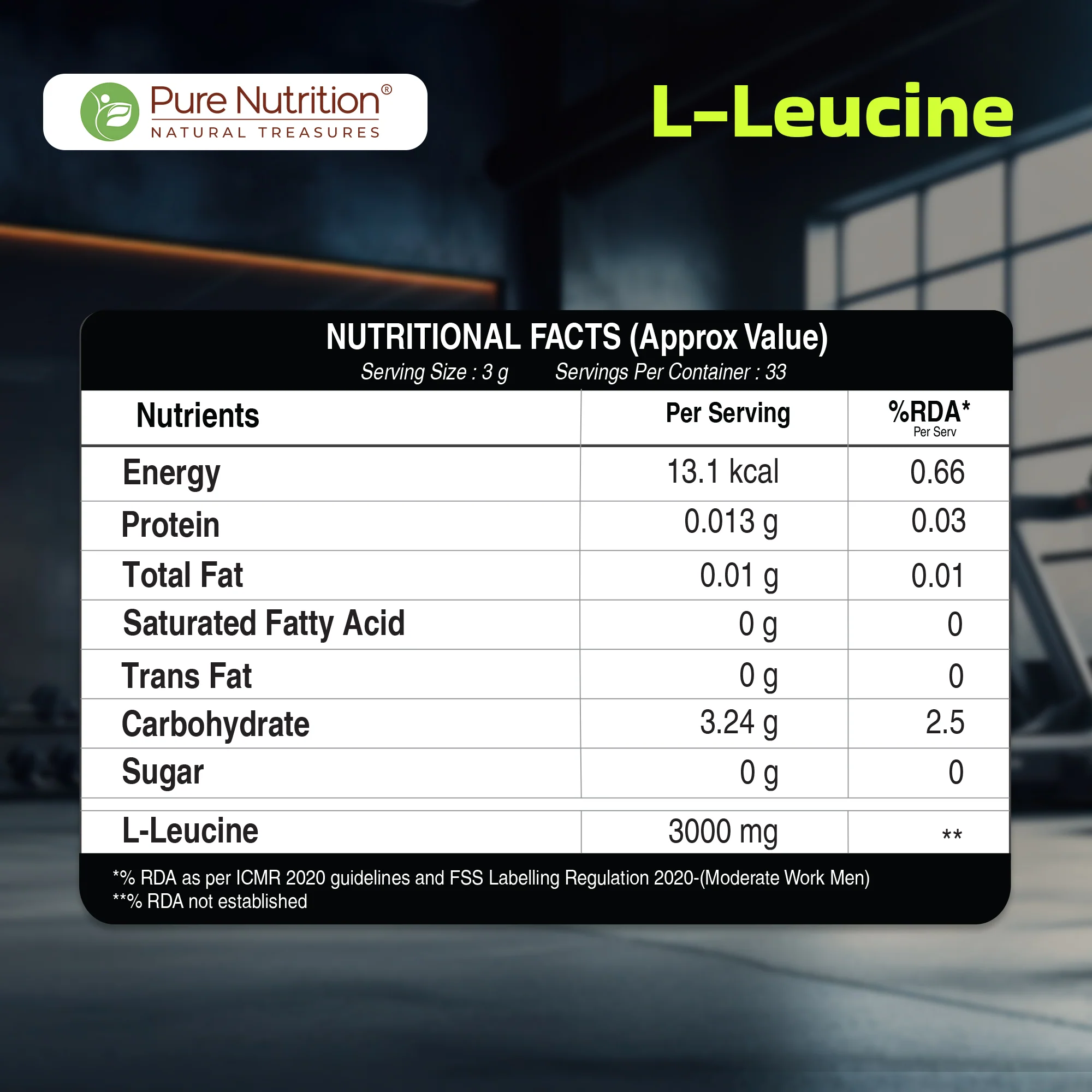 L-Leucine 3000 mg – Unflavoured - Image 7