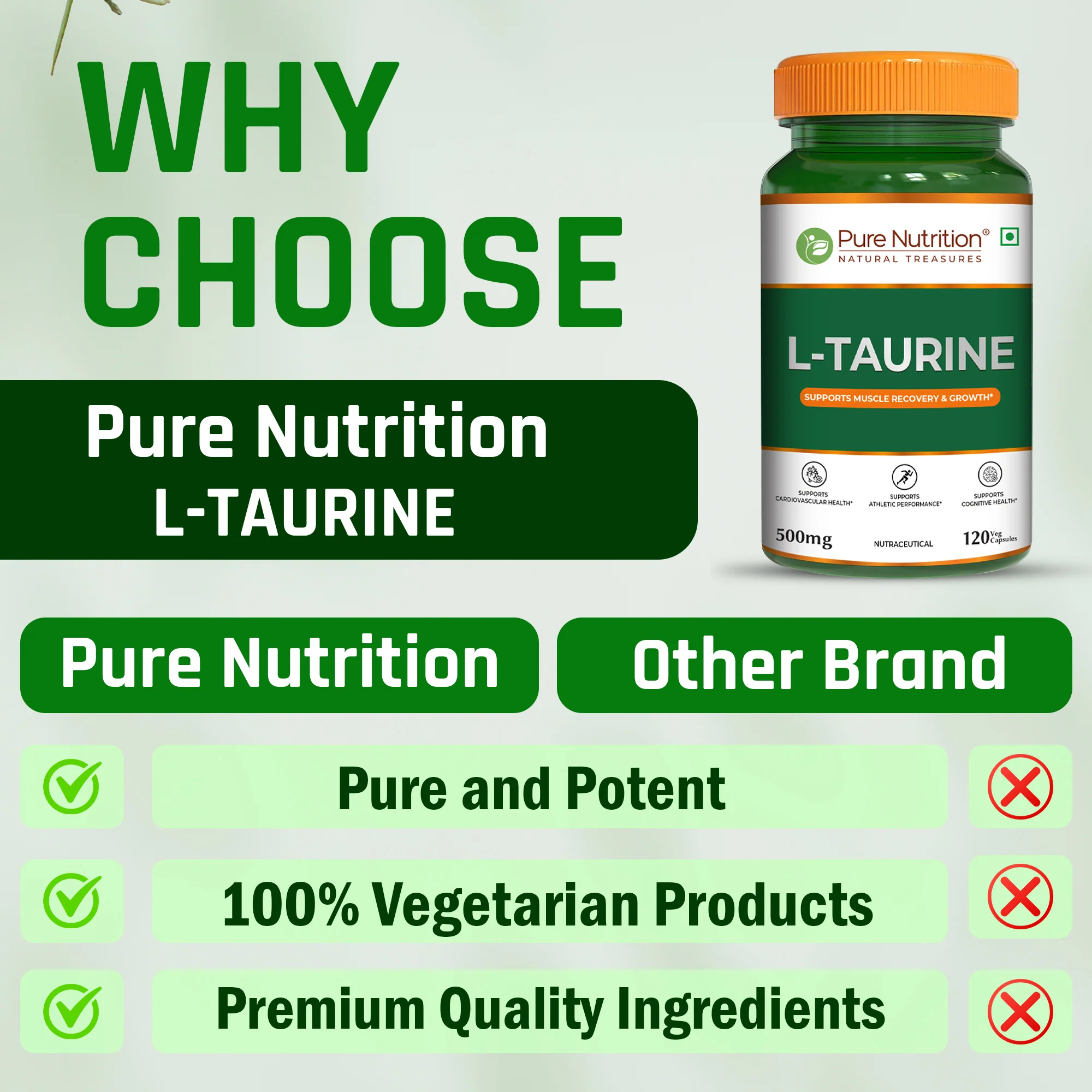 L-Taurine 500mg - Image 2
