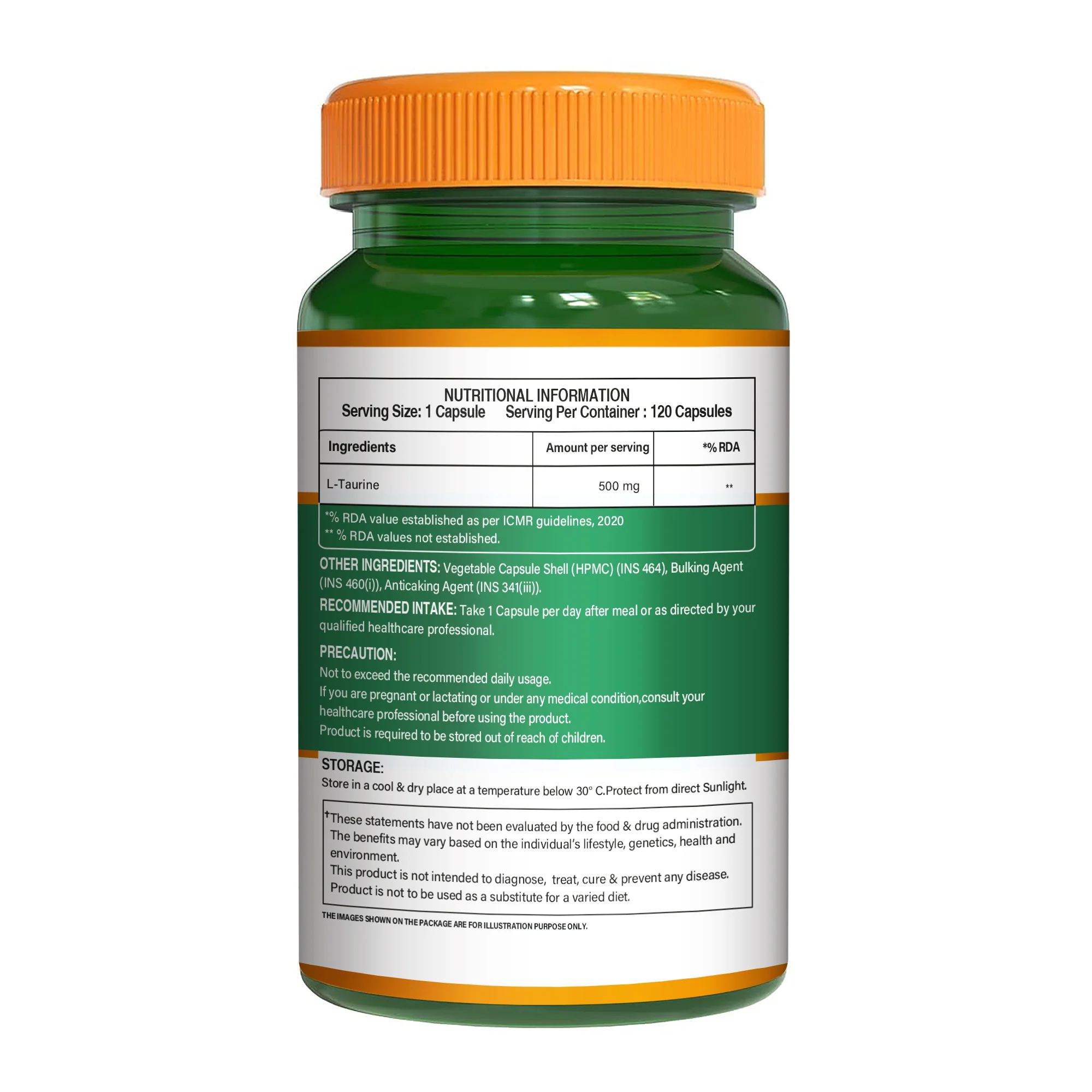 L-Taurine 500mg - Image 7