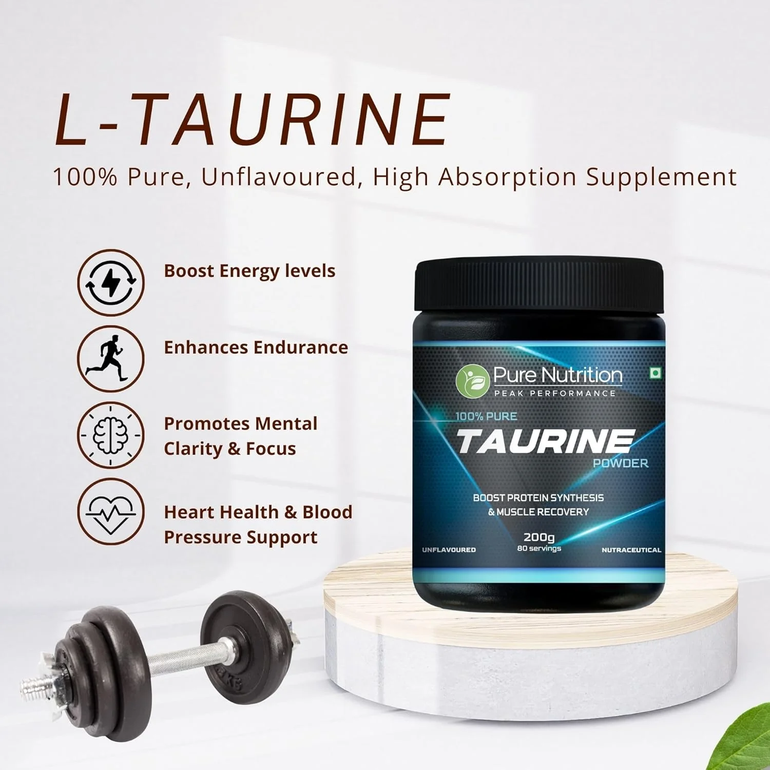L-Taurine Powder - 200g | Amino Acid Supplement for Muscle Support and Hydration - Image 7