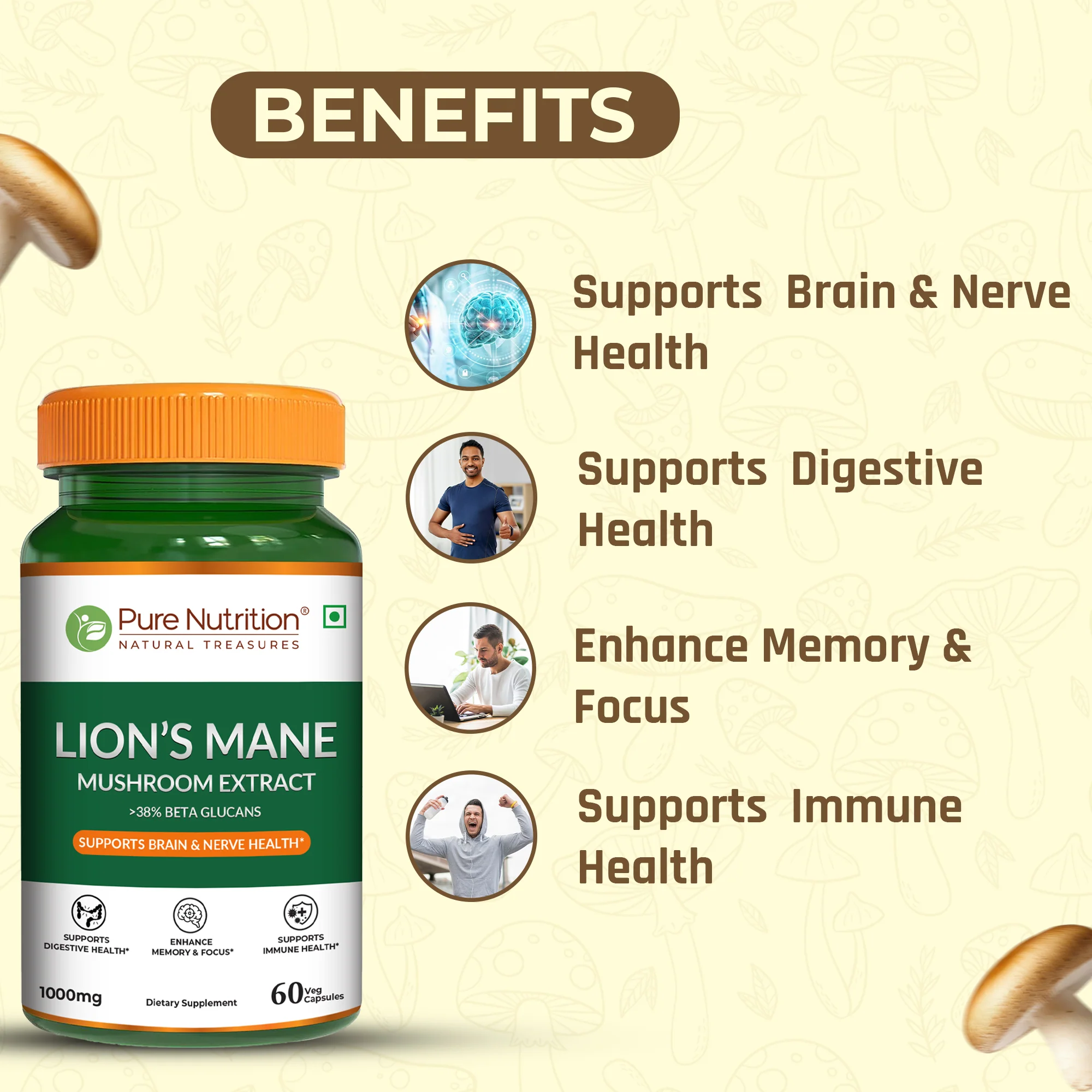 Lion’s Mane Mushroom Extract Veg Capsules - Image 5