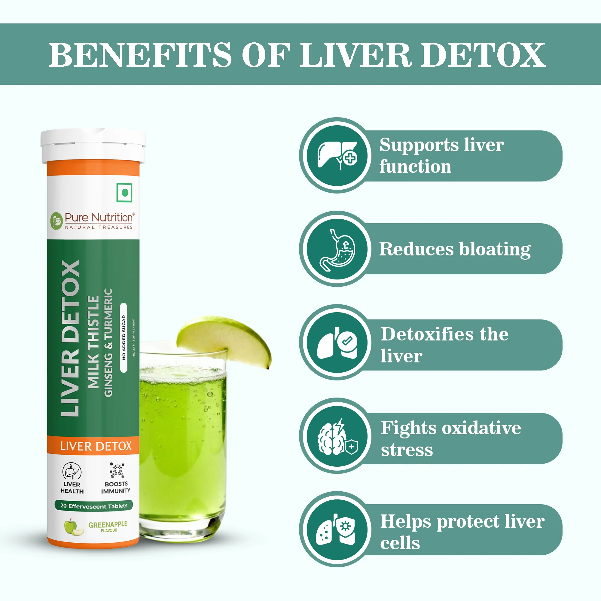 Liver Detox Effervescent Tablets | Supports Liver Health, Detoxification, and Overall Wellness - Image 3