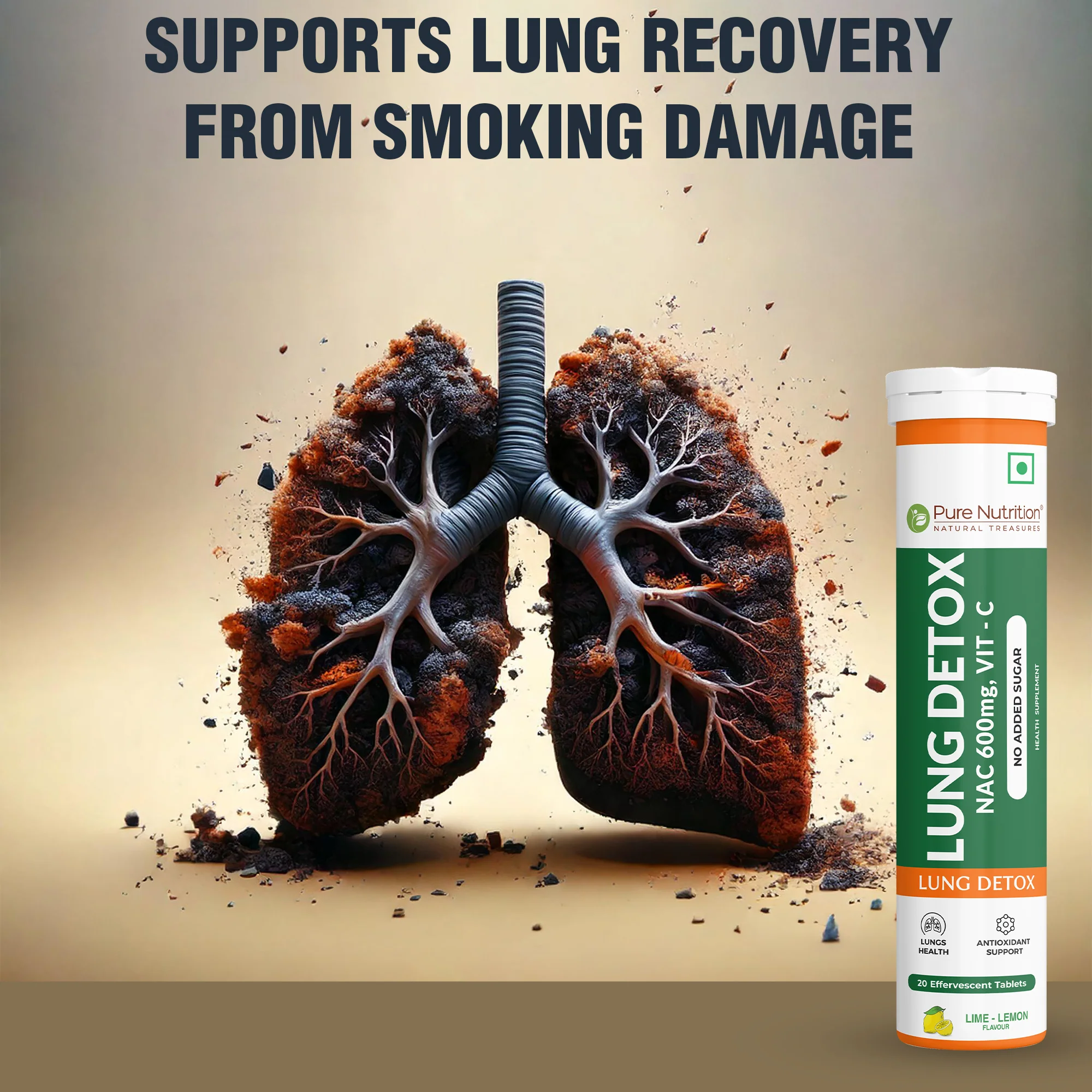 Lung Detox Effervescent Tablets - 20 | Supports Respiratory Health, Cleansing, and Overall Wellness - Image 3