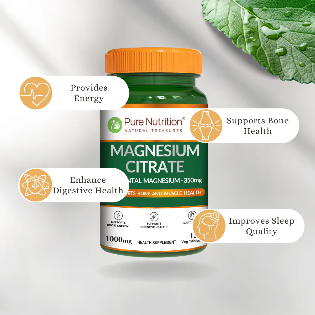 Magnesium Citrate - 120 Tablets | Supports Digestion and Reduces Muscle Cramps - Image 5
