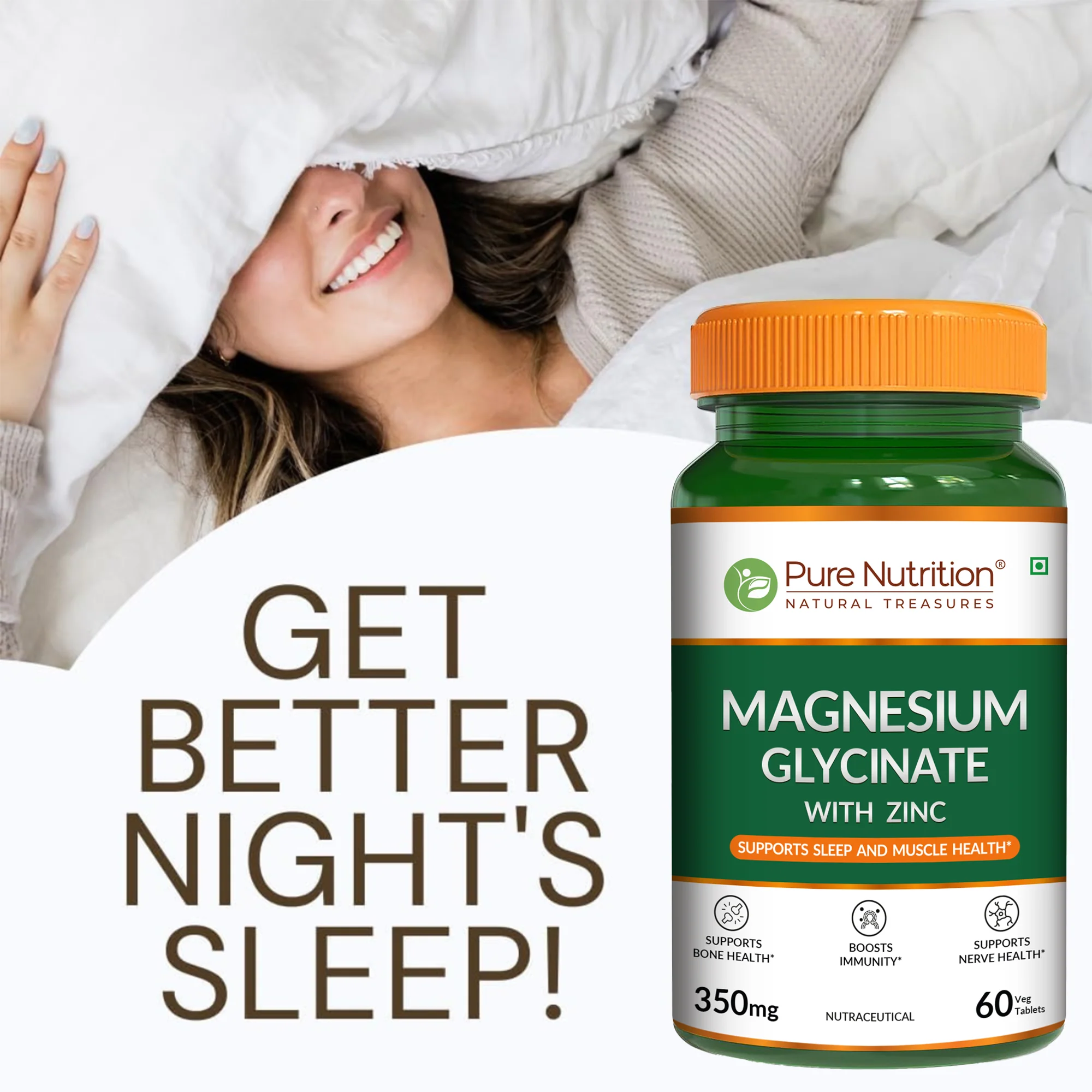 Magnesium Glycinate with Zinc Tablets | Sleep Support, Muscle Relaxation & Bone Health - Image 7