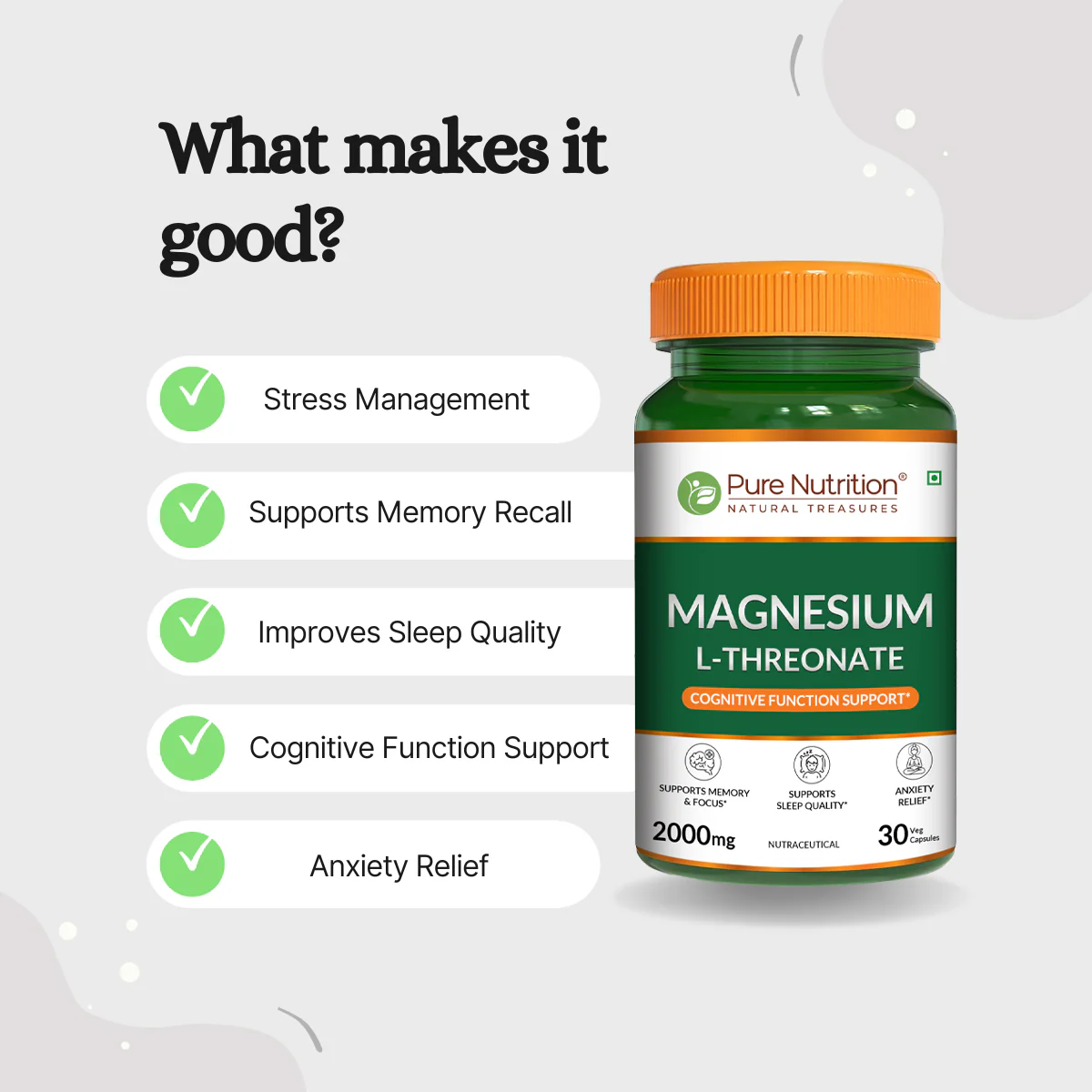 Magnesium L-Threonate – Brain, Memory & Focus Support | 30 Veg Capsules - Image 6