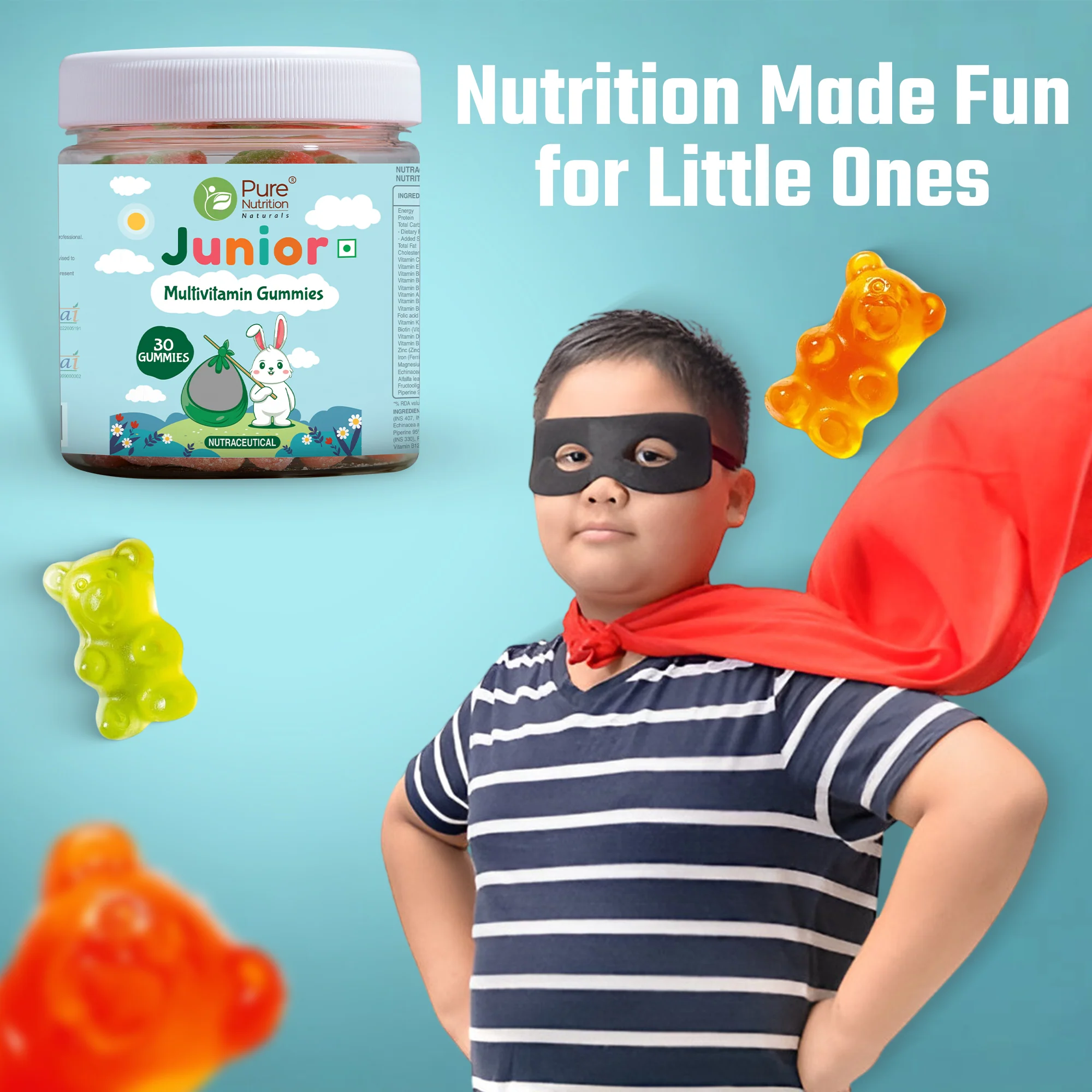 Multivitamin Kids Gummies - 30 Vegetarian Gummies | Supports Healthy Growth and Development - Image 4