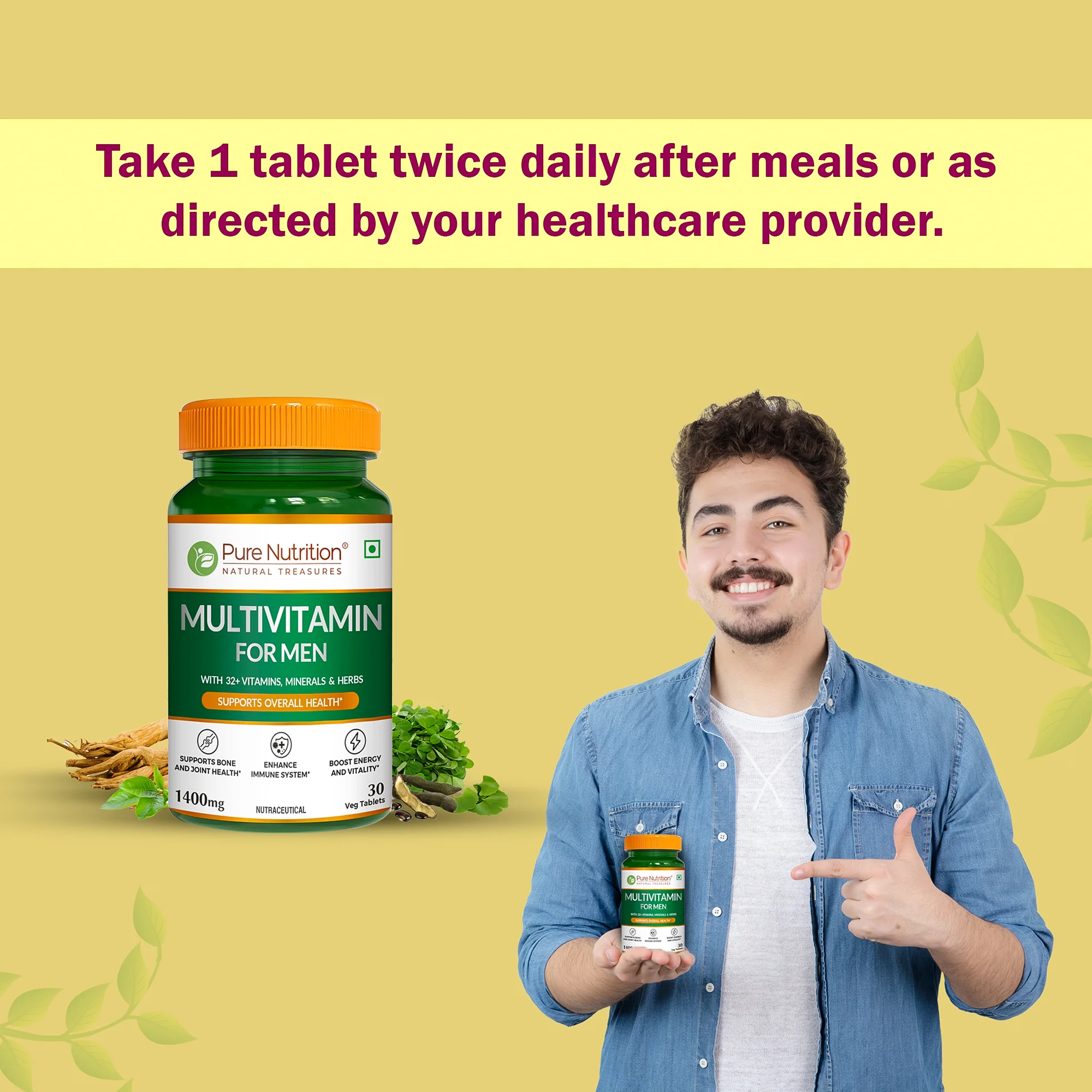 Multivitamin for Men – 30 Vegetarian Tablets | Comprehensive Wellness with 32+ Nutrients - Image 7