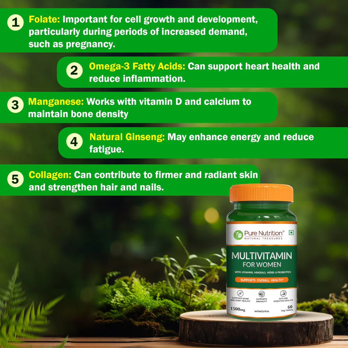 Multivitamin Tablets for Women | 37+ Nutrients for Overall Health | 60 veg Tablets - Image 5